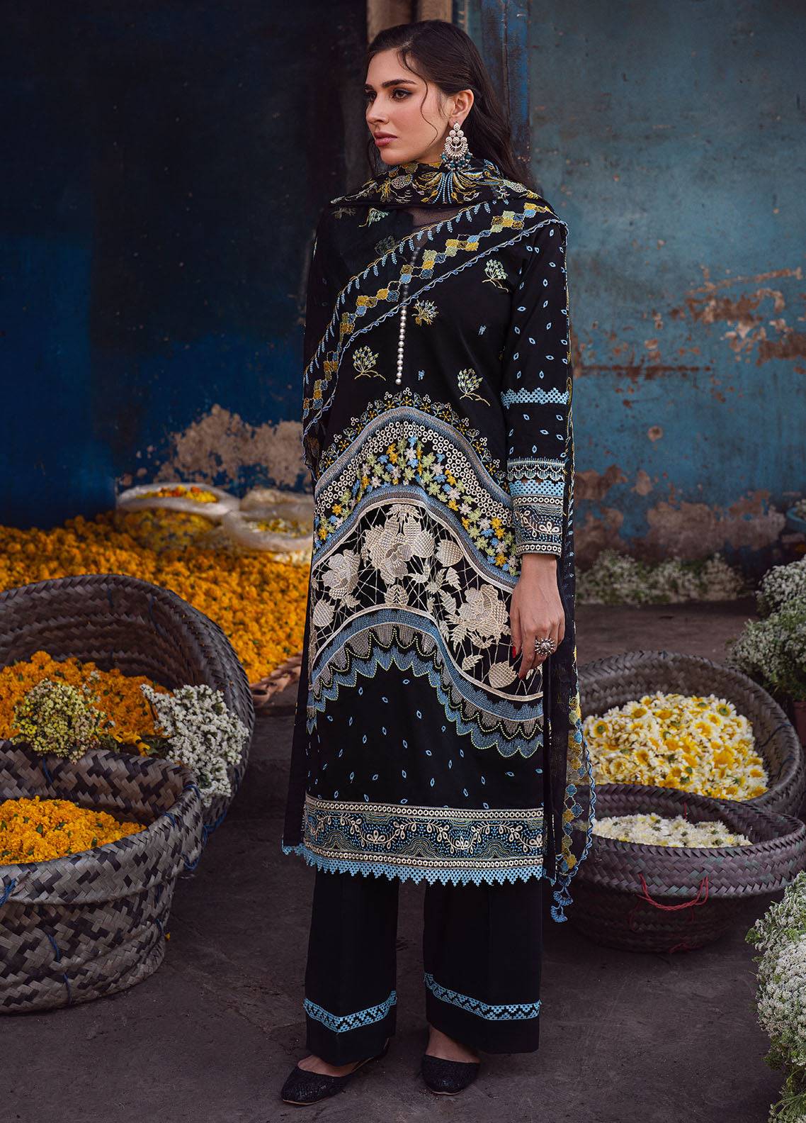Sahane | Sahakari Chikankari Lawn Edit 24 | Kashish - Pakistani Designer Dress - by Sahane | Type: Luxury - 100% Original at Saira Sultan