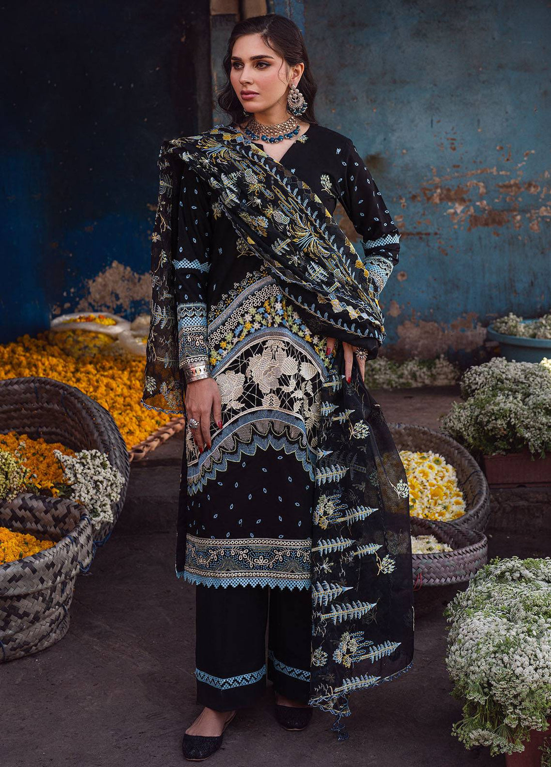 Sahane | Sahakari Chikankari Lawn Edit 24 | Kashish - Pakistani Designer Dress - by Sahane | Type: Luxury - 100% Original at Saira Sultan
