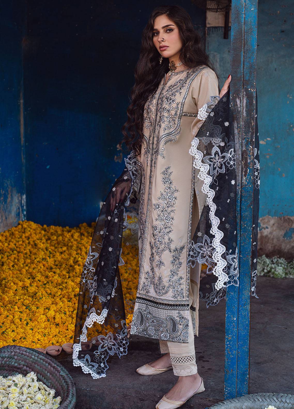 Sahane | Sahakari Chikankari Lawn Edit 24 | Ghazal - Pakistani Designer Dress - by Sahane | Type: Luxury - 100% Original at Saira Sultan