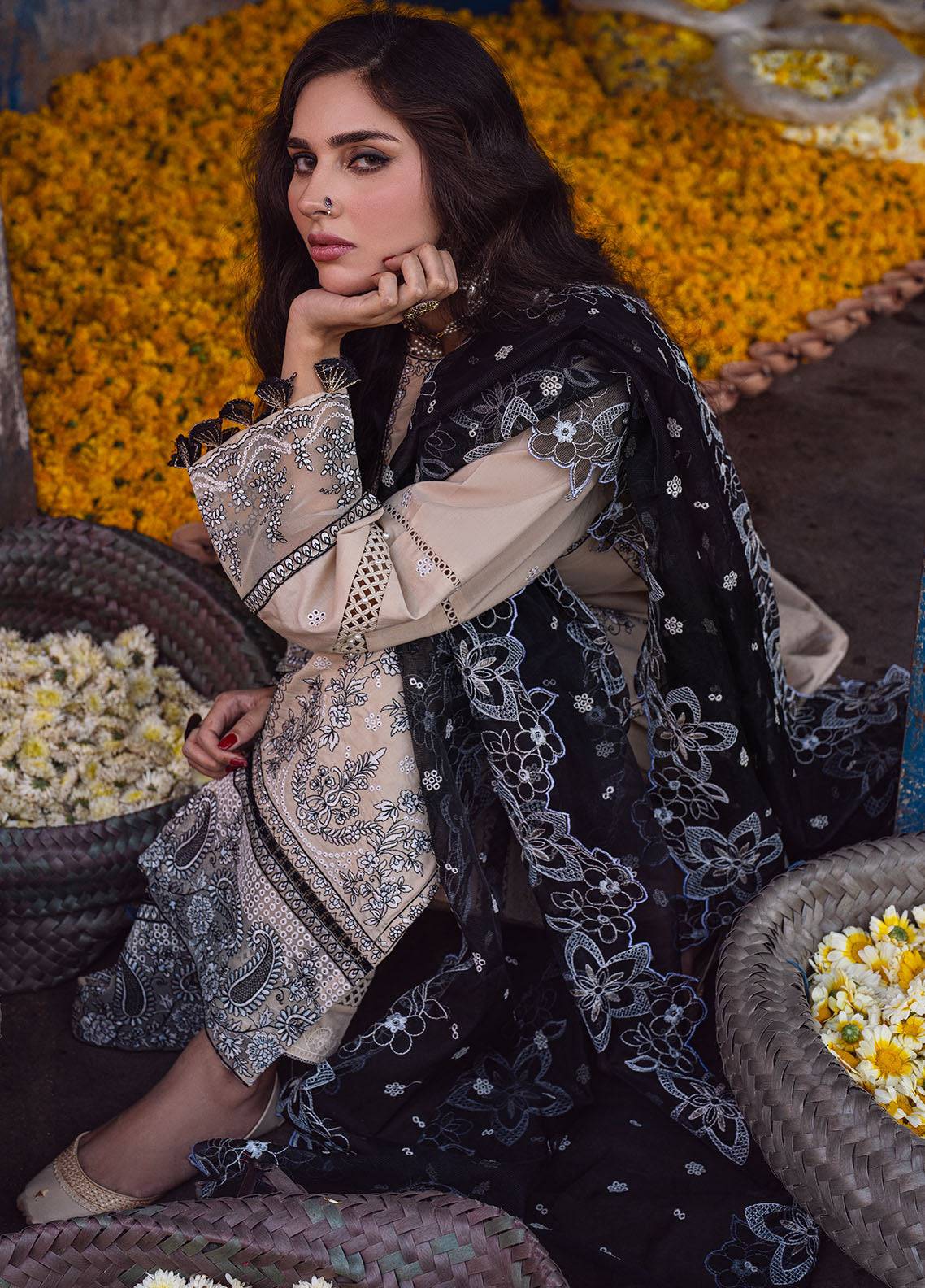 Sahane | Sahakari Chikankari Lawn Edit 24 | Ghazal - Pakistani Designer Dress - by Sahane | Type: Luxury - 100% Original at Saira Sultan