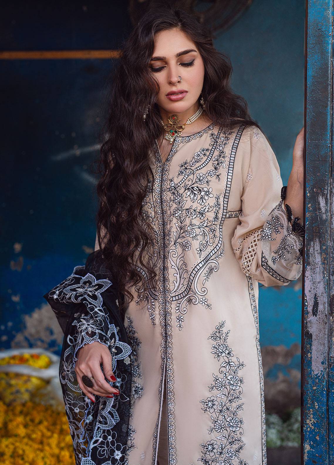 Sahane | Sahakari Chikankari Lawn Edit 24 | Ghazal - Pakistani Designer Dress - by Sahane | Type: Luxury - 100% Original at Saira Sultan