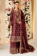 Alizeh | Luxury Raw Silk | AF-RS-01-SALSA XS Maroon Raw Silk