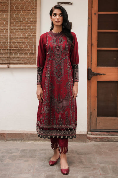 Jazmin | Winter Edition 24 | SLUB KHADDAR UW-0075 - Pakistani Designer Dress - by Jazmin | Type: Luxury - 100% Original at Saira Sultan