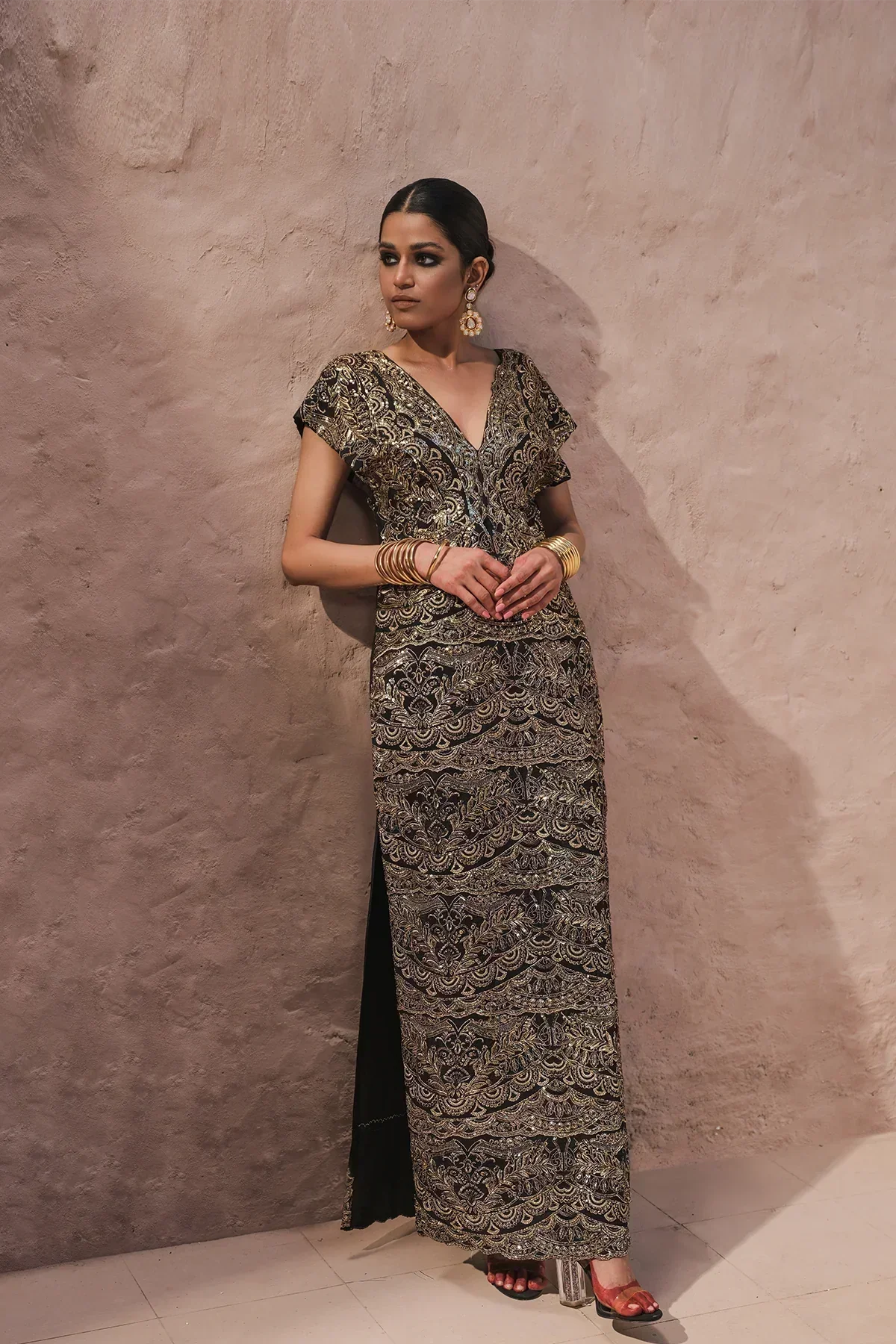 Erum Khan | Shab Siyah 23 | Seraab - Pakistani Designer Dress - by Erum Khan | Type: Formal - 100% Original at Saira Sultan