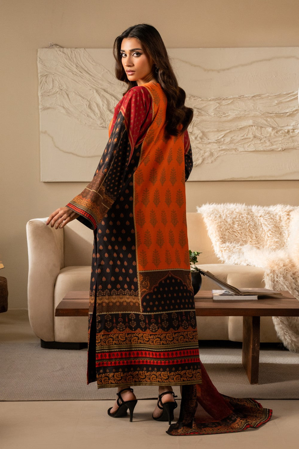 Maryum N Maria | Nazm Collection | SELENA - MS50463 XS Orange Silk