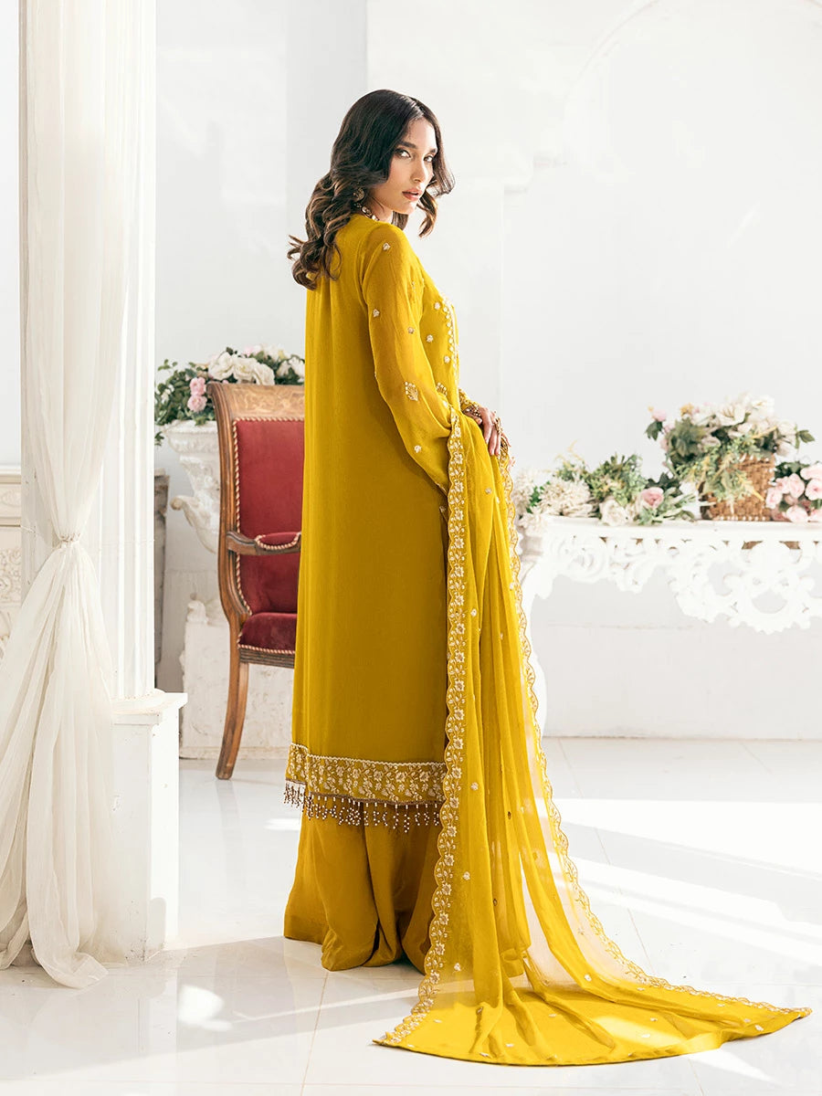 Salitex | Signature Festive Chiffon | SUNS7CH041UT XS Mustard Chiffon
