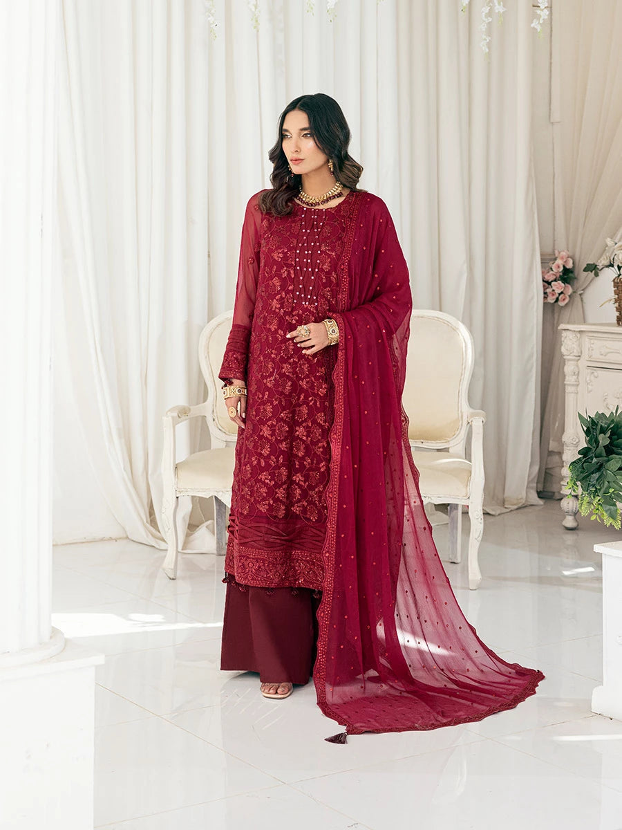 Salitex | Signature Festive Chiffon | SUNS7CH026UT Custom Size Deep Red Chiffon