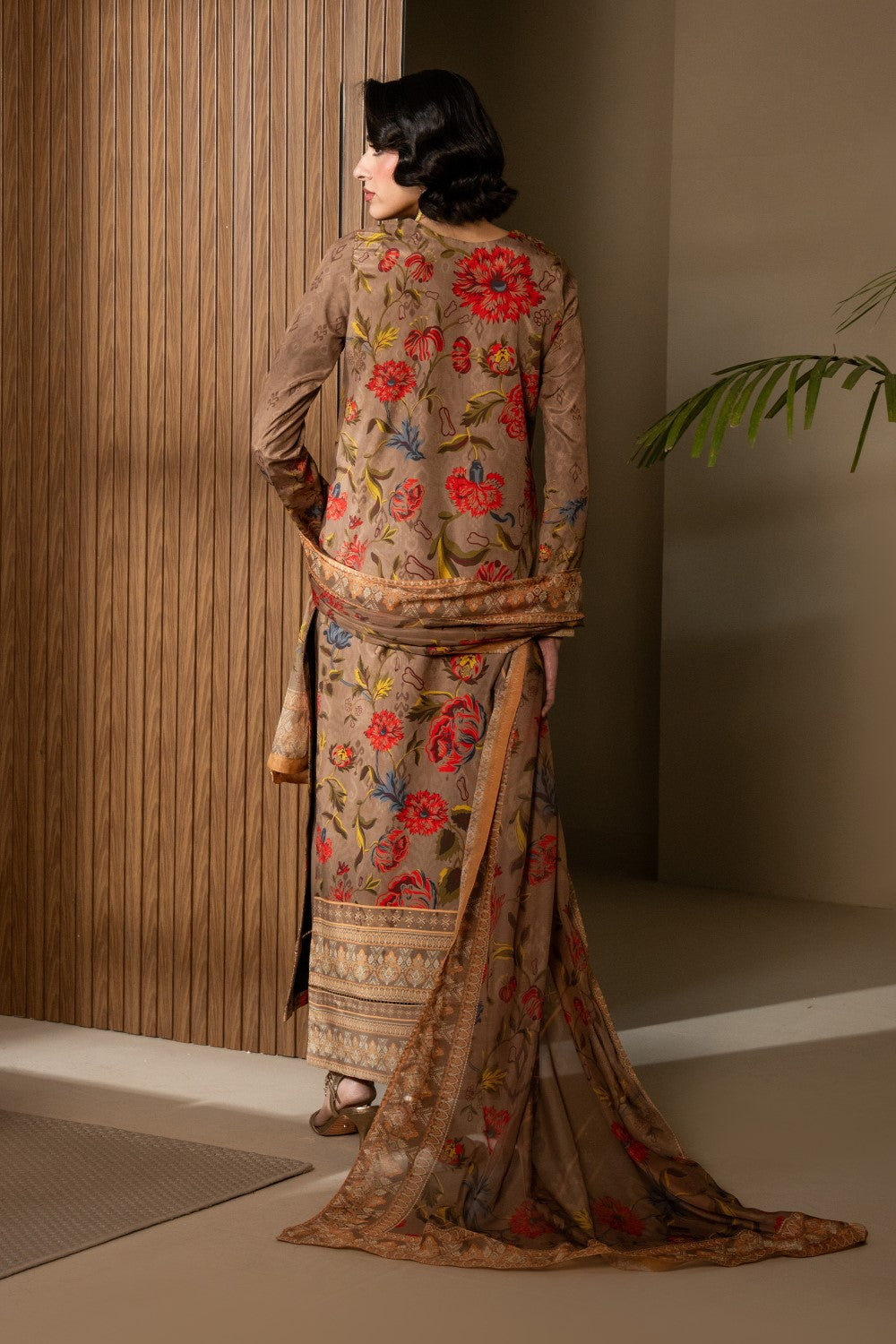 Maryum N Maria | Nazm Collection | SOPHIA - MS50468 XS Mustard Brown Silk