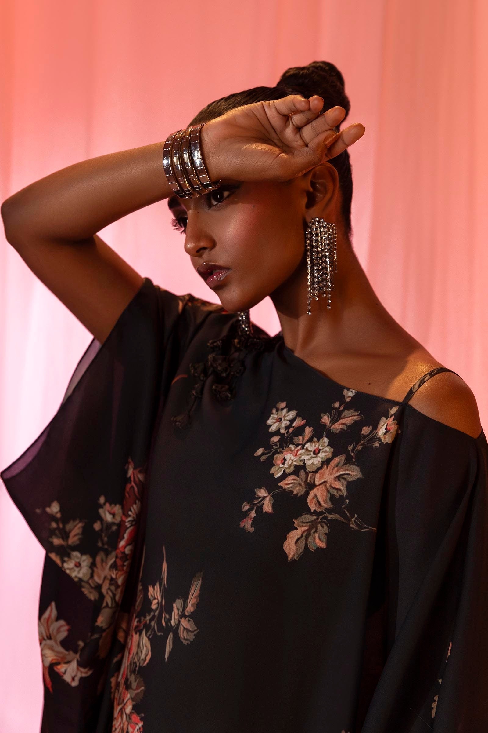 Sana Safinaz | Silk Tunics | SS24STP125 Custom Size Multicolor Poly Satin