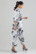 Sana Safinaz | Silk Tunics | SS24STP142P2T M White Poly Satin