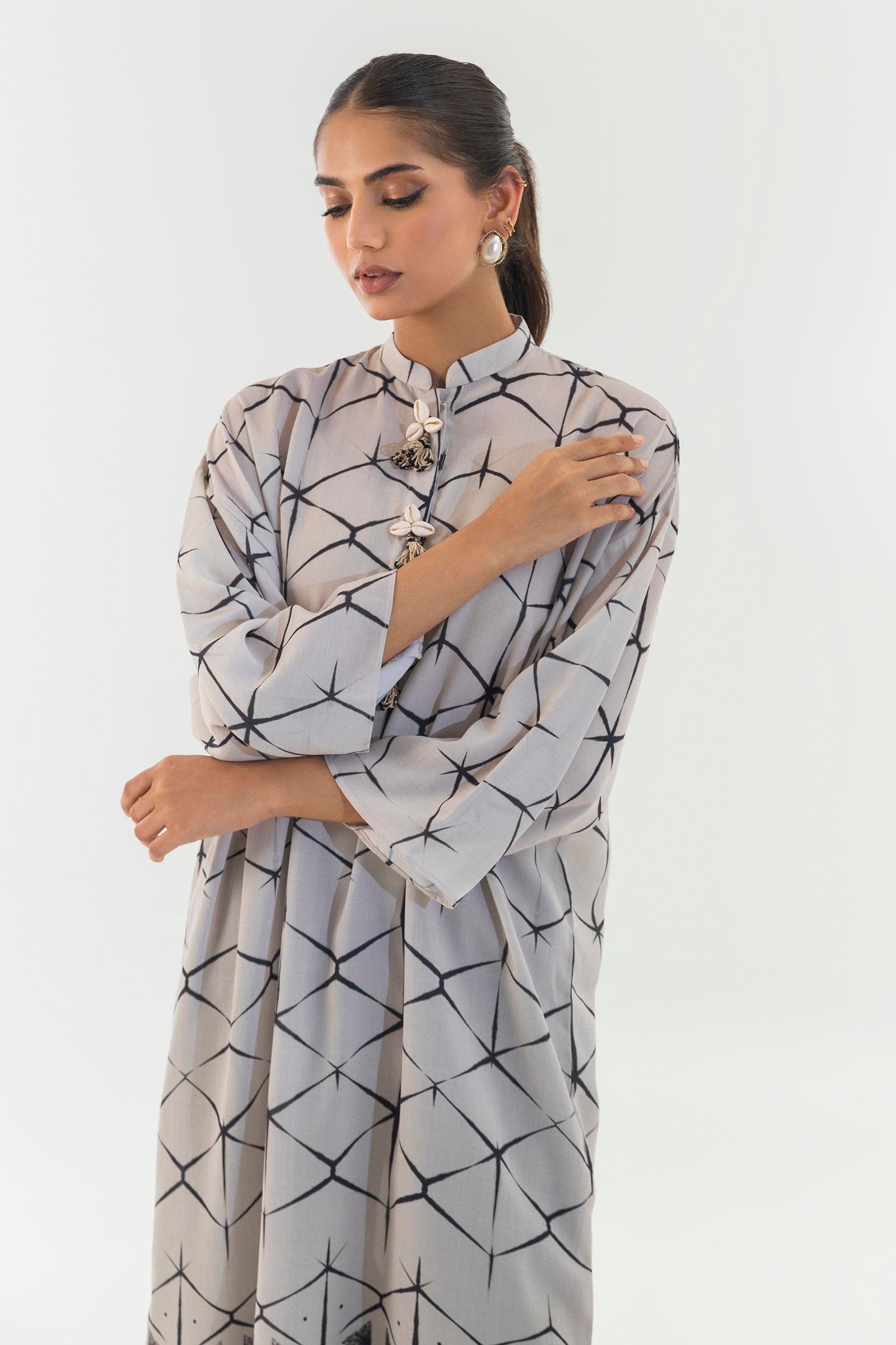 Sana Safinaz | Silk Tunics | SS24STP145 L Multicolor Crepe