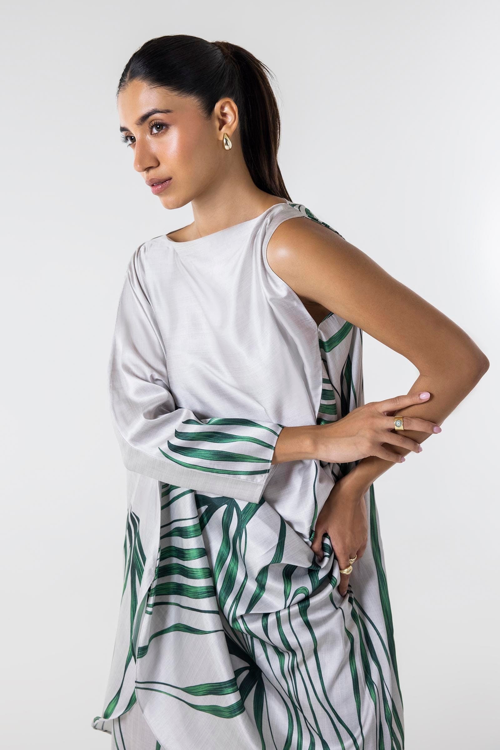 Sana Safinaz | Silk Tunics | SS24STP148P2T L Multicolor Poly Satin