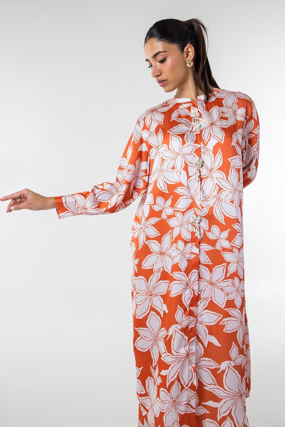 Sana Safinaz | Silk Tunics | SS24STP151P2T S Multicolor Poly Satin
