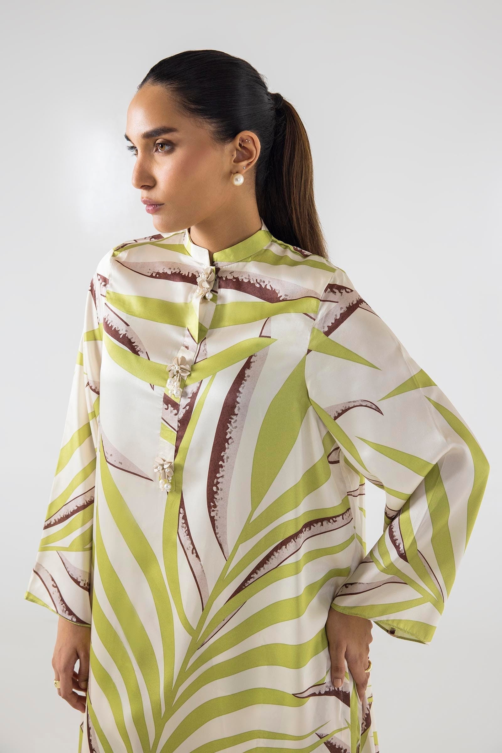 Sana Safinaz | Silk Tunics | SS24STP152P2T L Multicolor Poly Satin