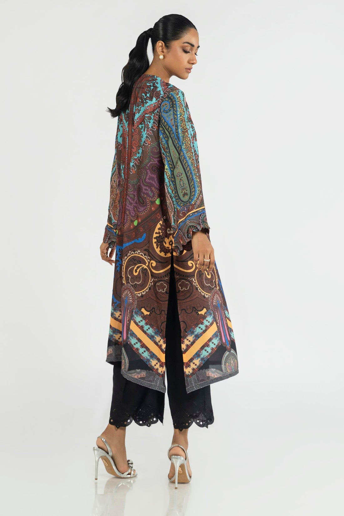 Sana Safinaz | Silk Tunics | SS24STP173 S Multicolor Crepe