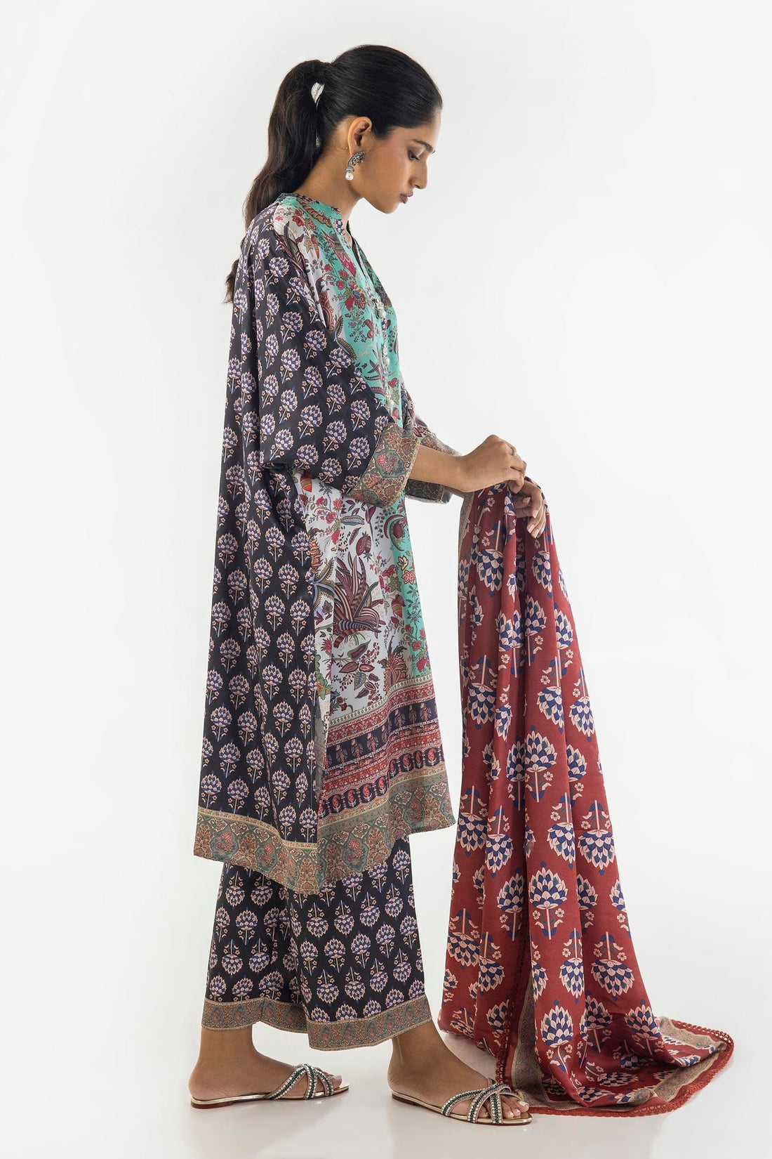 Sana Safinaz | Silk Tunics | SS24STP176P3 S Multicolor Poly Satin