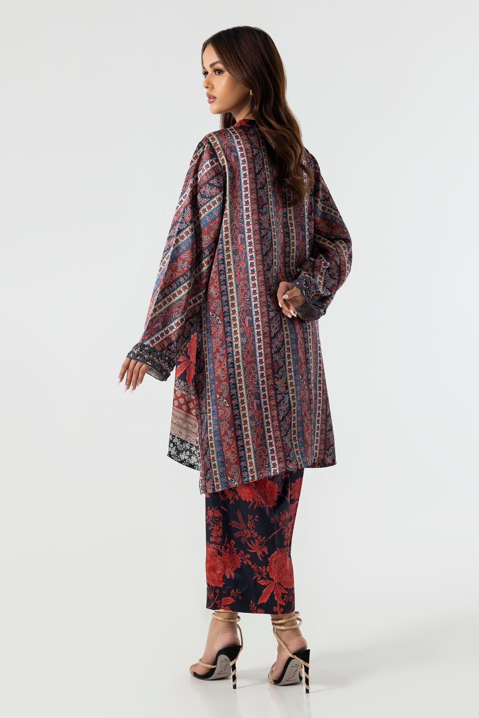 Sana Safinaz | Silk Tunics | SS24STP177P2T S Multicolor Poly Satin