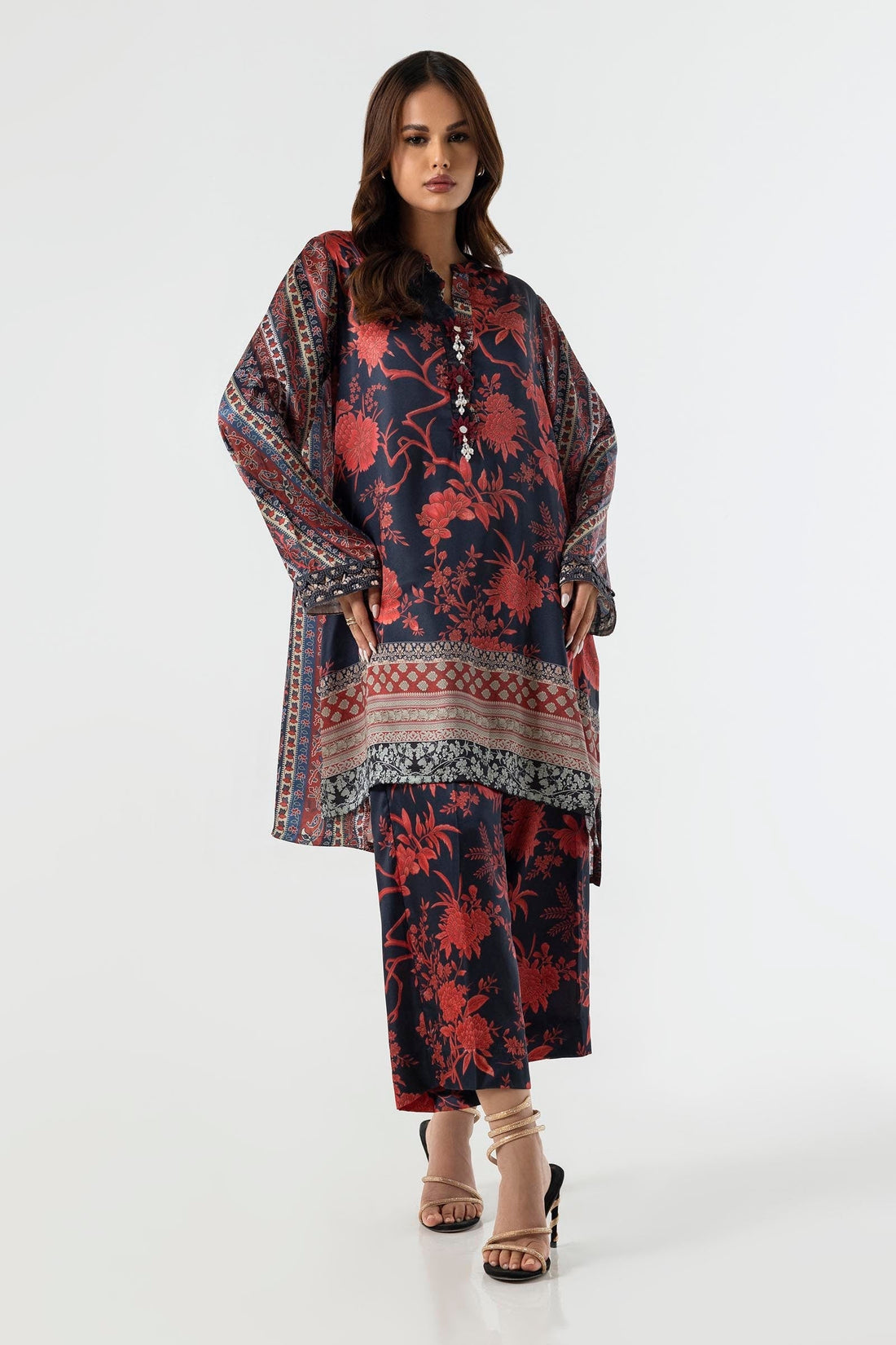 Sana Safinaz | Silk Tunics | SS24STP177P2T XS Multicolor Poly Satin