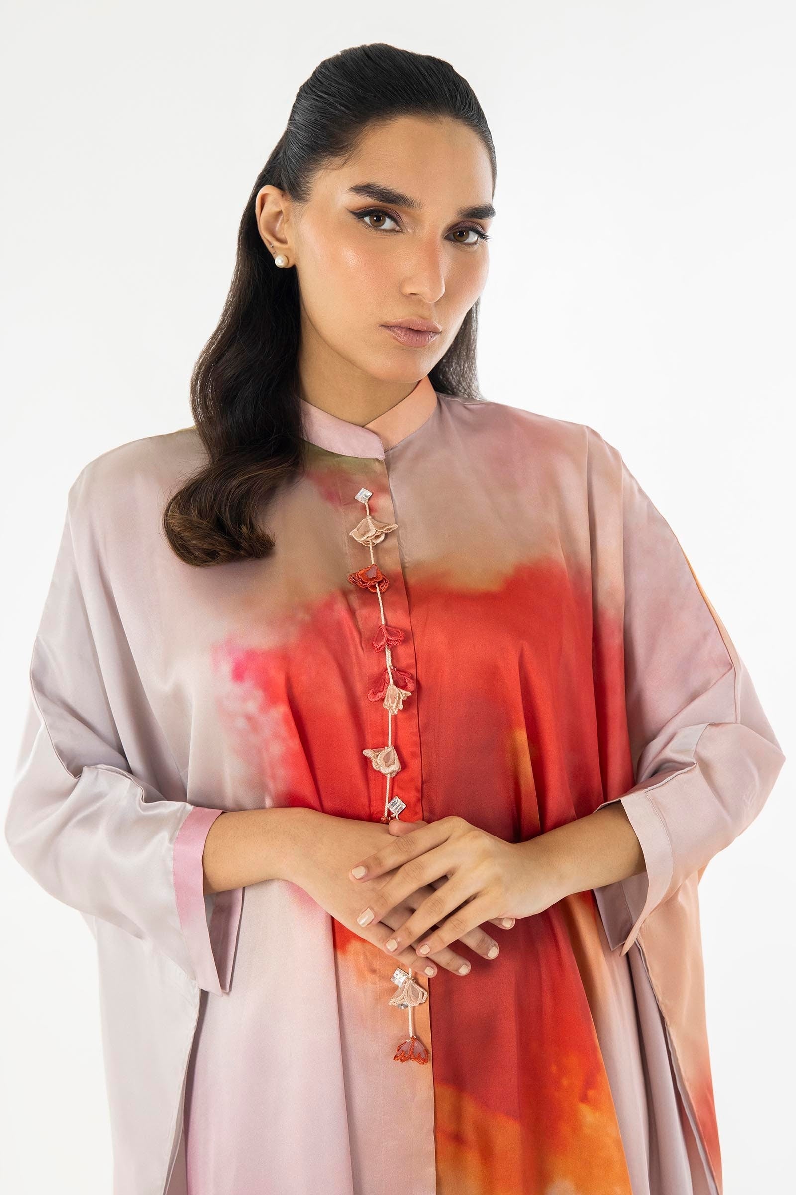 Sana Safinaz | Silk Tunics | SS24STP178P2T L Multicolor Poly Satin
