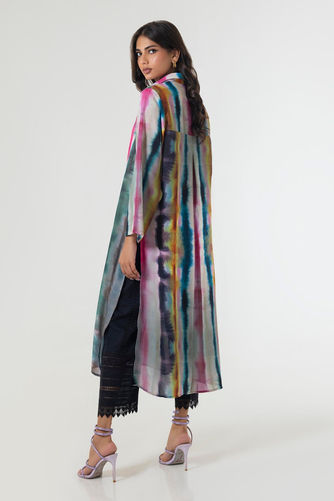 Sana Safinaz | Silk Tunics | SS24STP179 S Multicolor Poly Satin