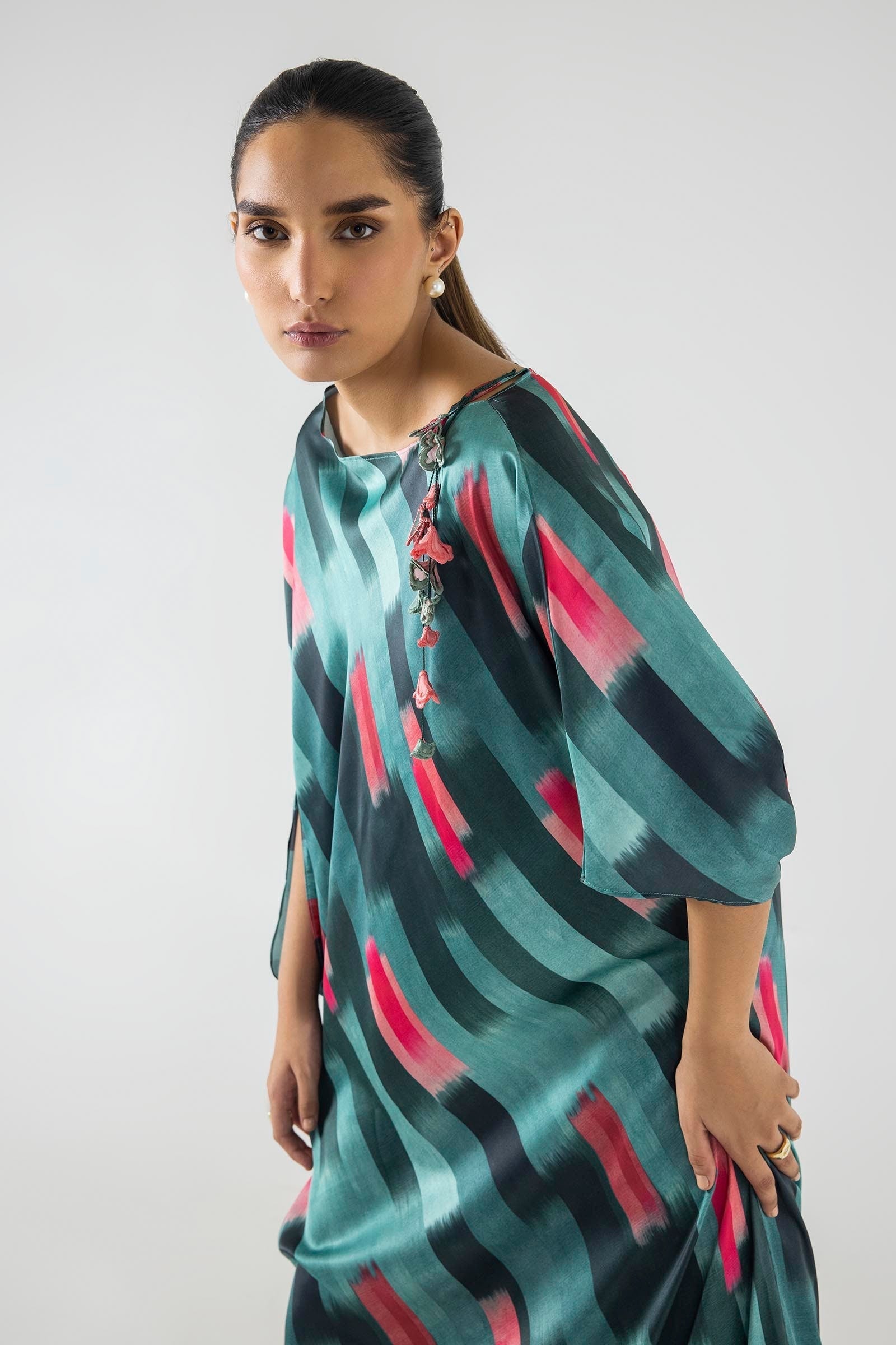 Sana Safinaz | Silk Tunics | SS24STP180 M Multicolor Poly Satin