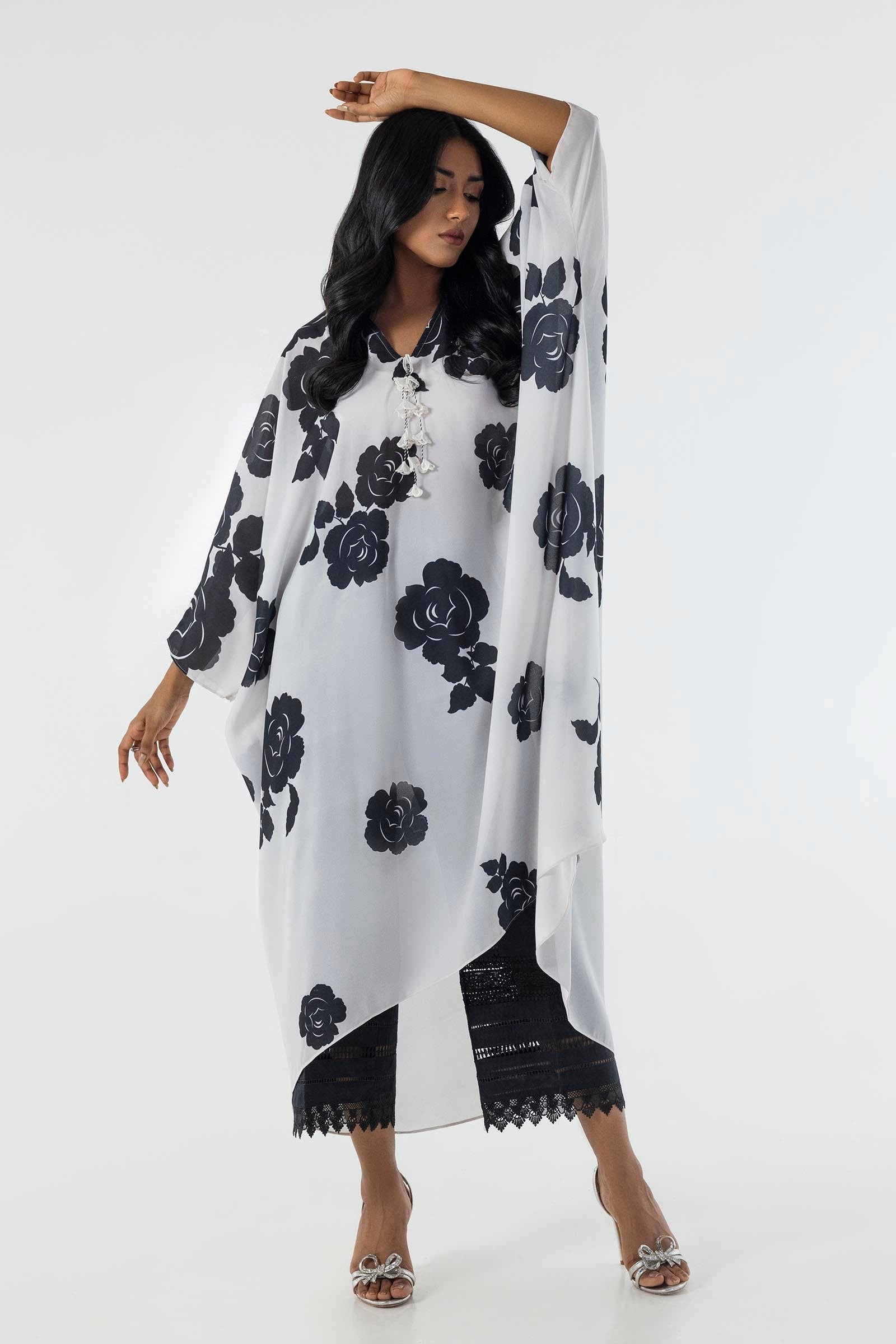 Sana Safinaz | Silk Tunics | SX24STP187 M Multicolor Poly Satin