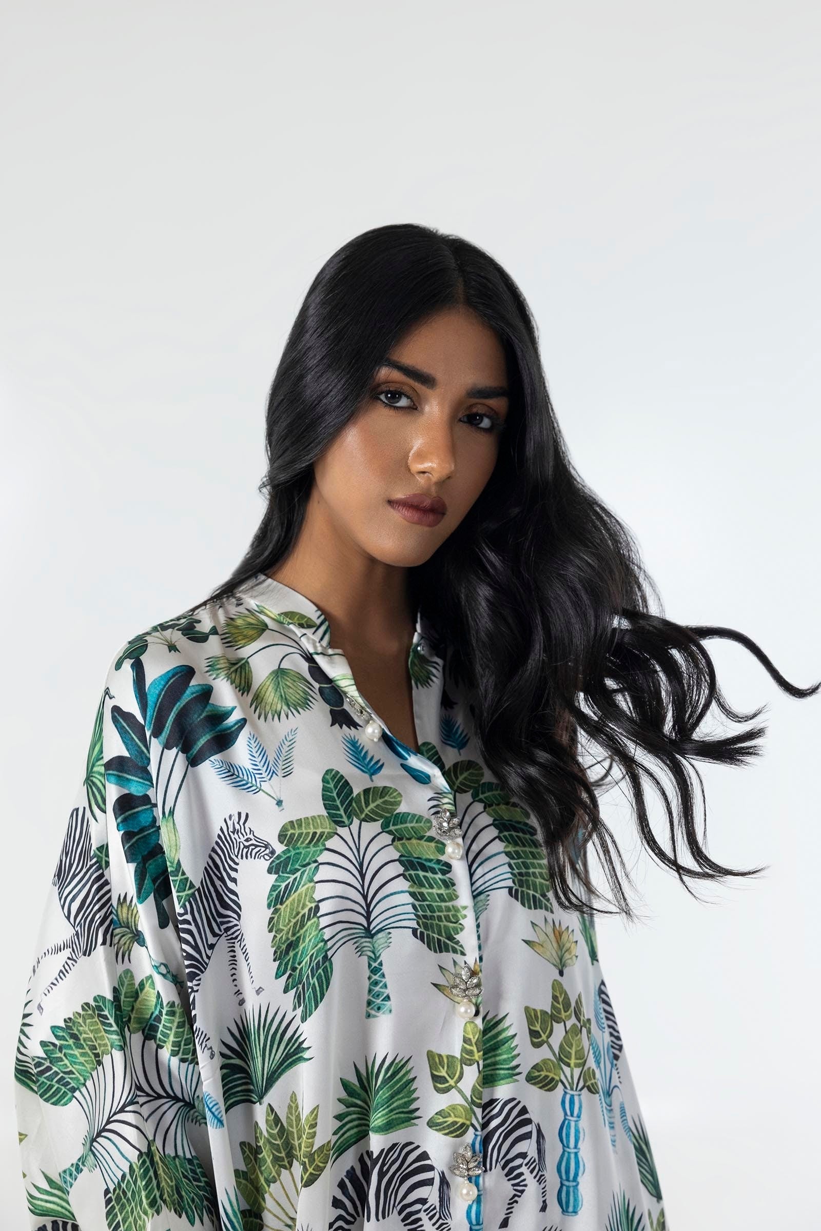 Sana Safinaz | Silk Tunics | SX24STP190P2T L Multicolor Poly Satin