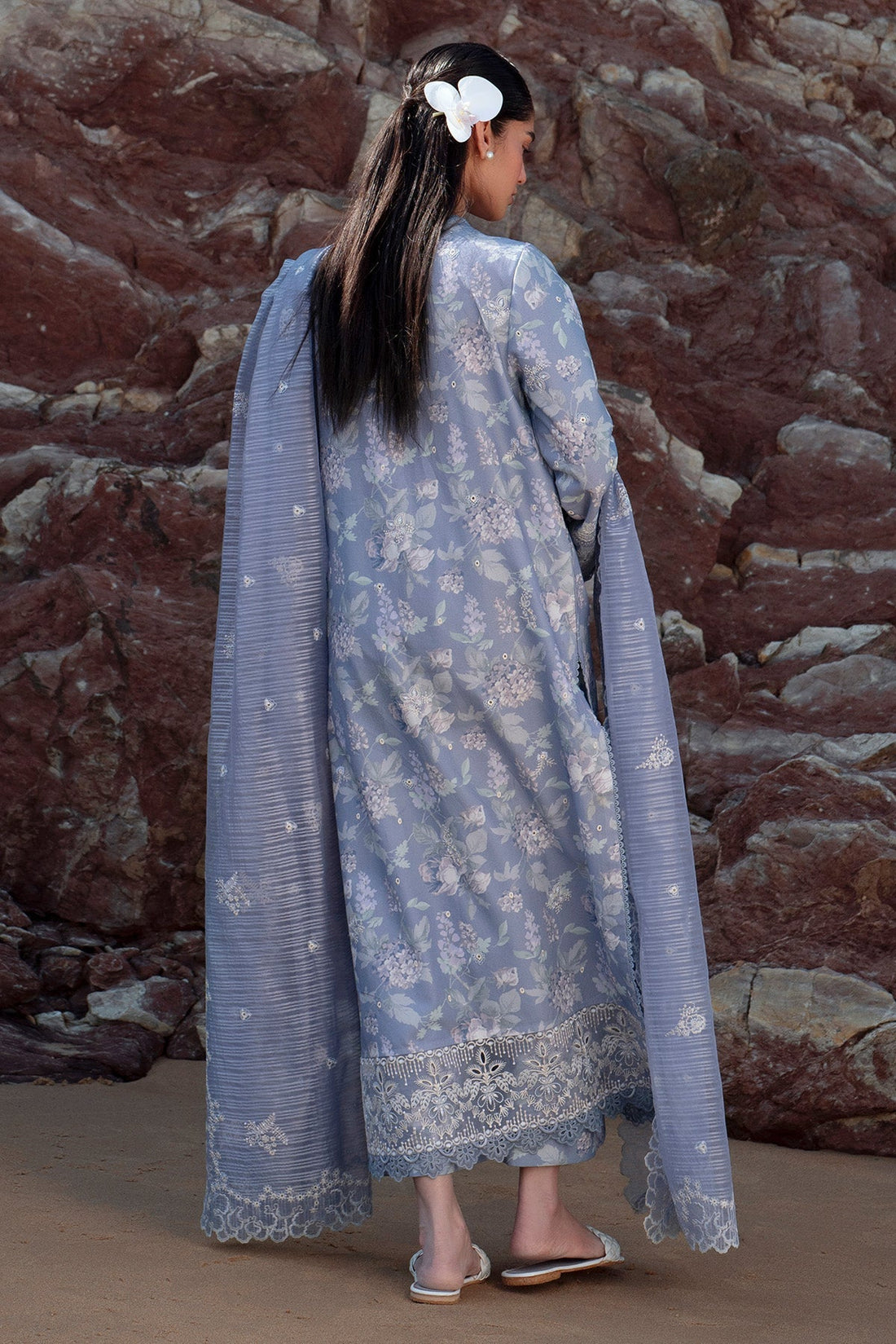 Afrozeh | Summer Together 25 | Moonlight XS Dusty Blue Lawn