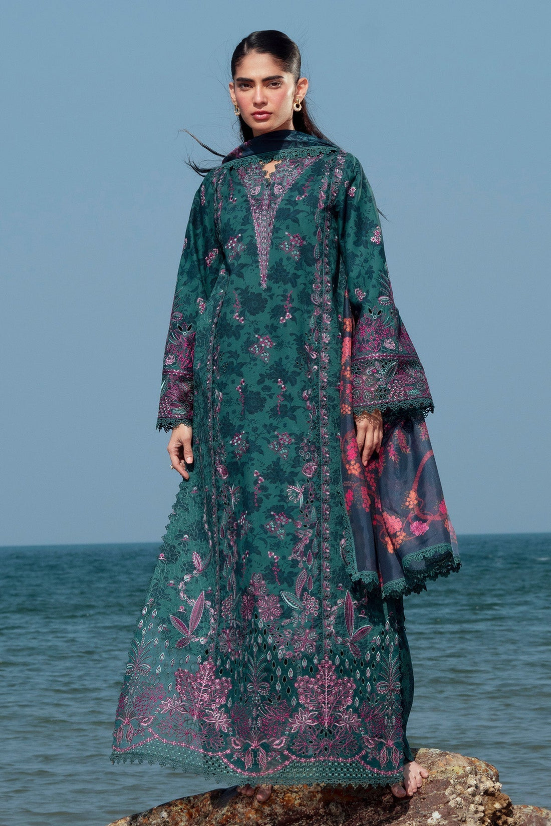 Afrozeh | Summer Together 25 | Emerald XS Teal Green Lawn