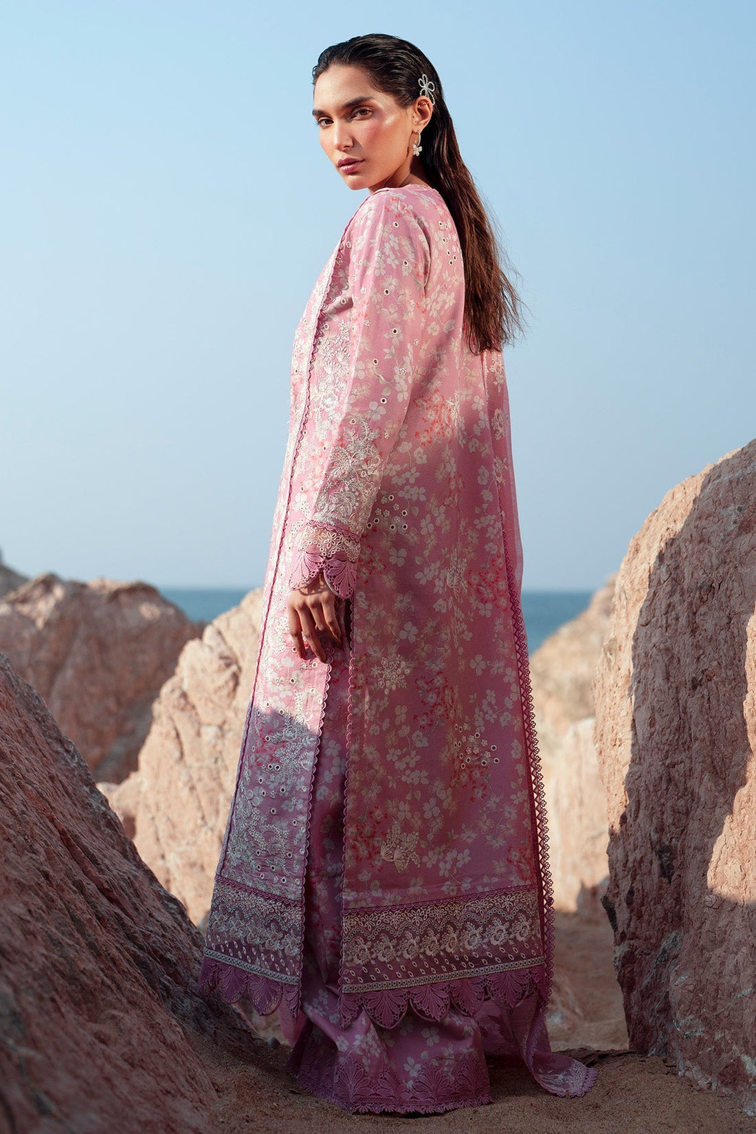 Afrozeh | Summer Together 25 | Pearls XS Pink Lawn