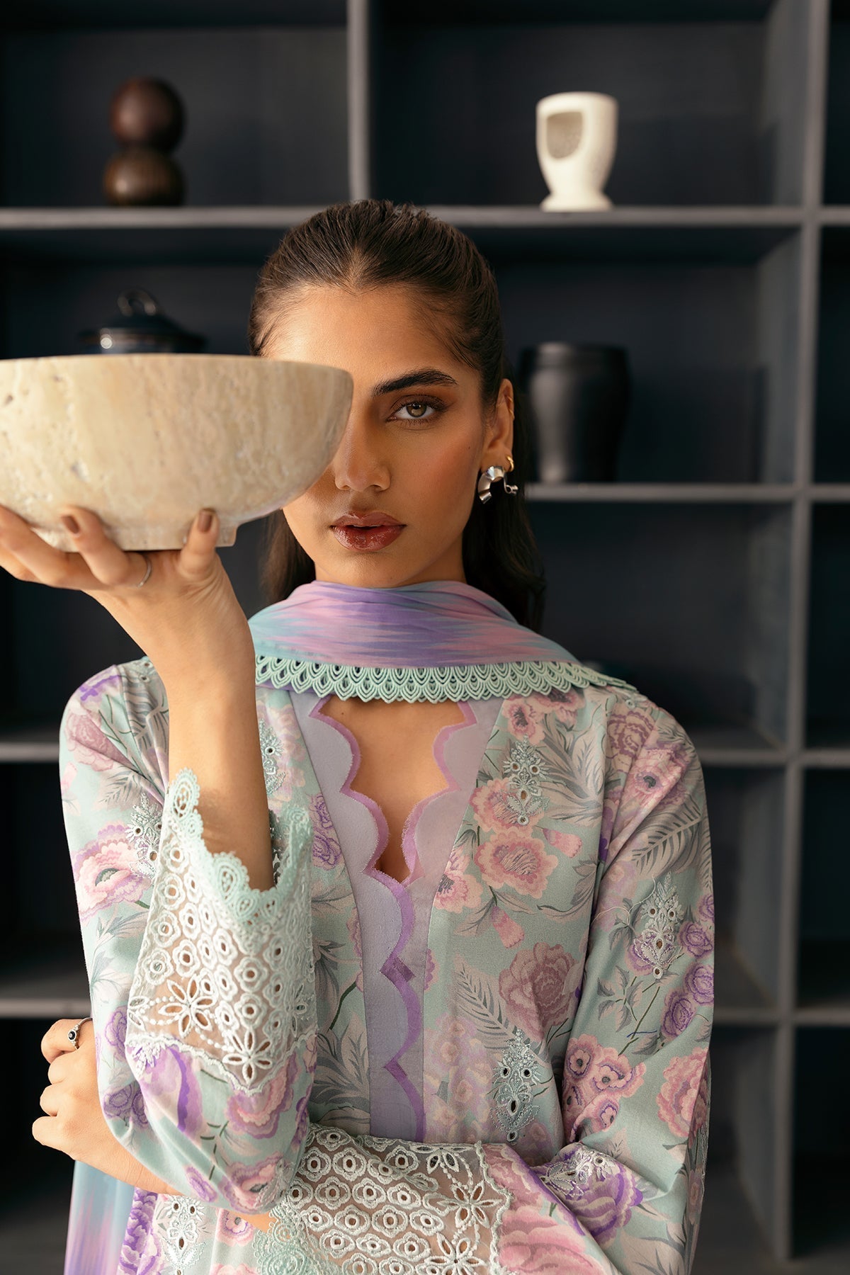 Afrozeh | Day Break | Light Drenched L Ice Blue Lawn