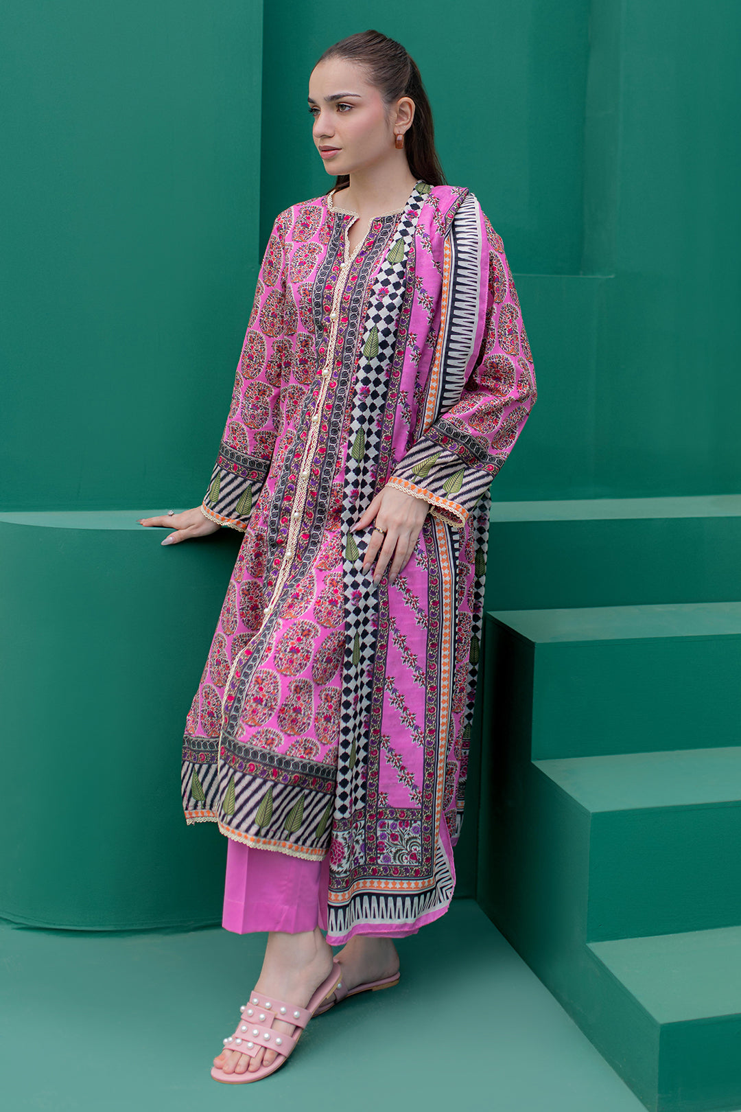 Zellbury | Summer Pret | Kurta Dupatta Trouser - 2830