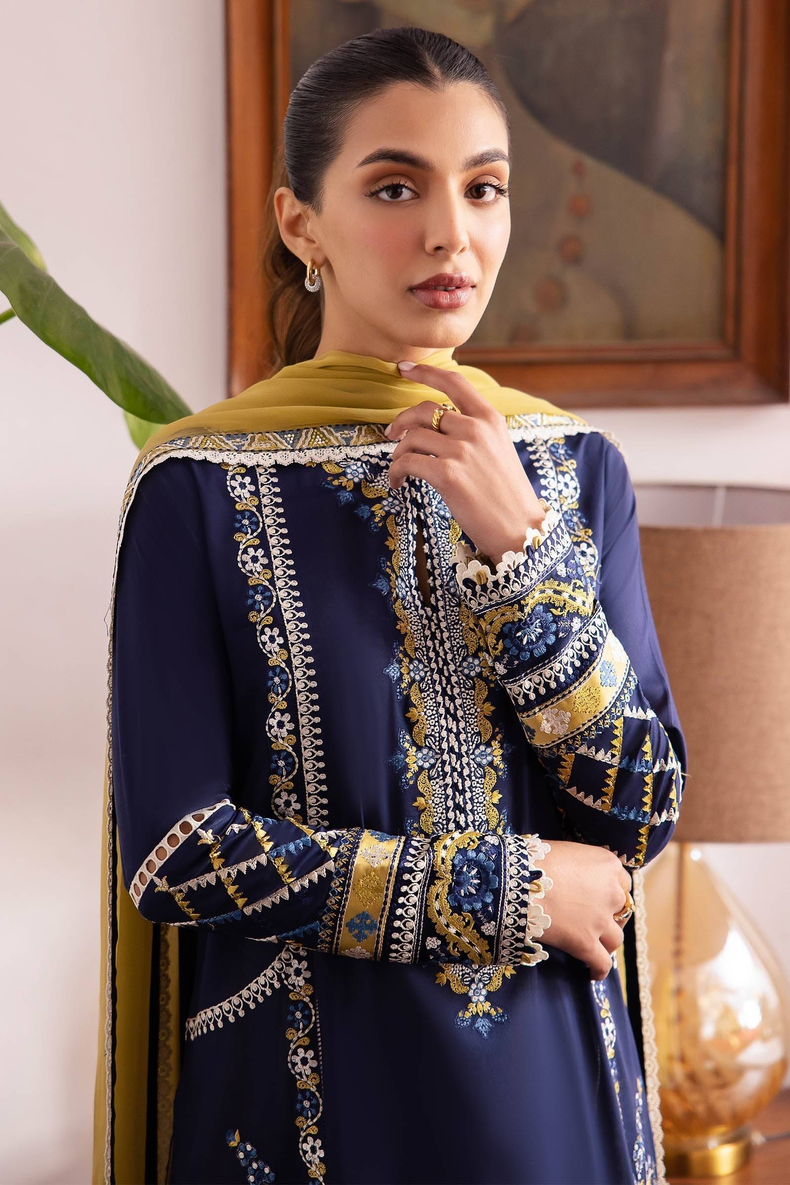 Zaha | Lawn 24 | VEJAH (ZL24-11 A) - Pakistani Designer Dress - by Zaha | Type: Luxury - 100% Original at Saira Sultan
