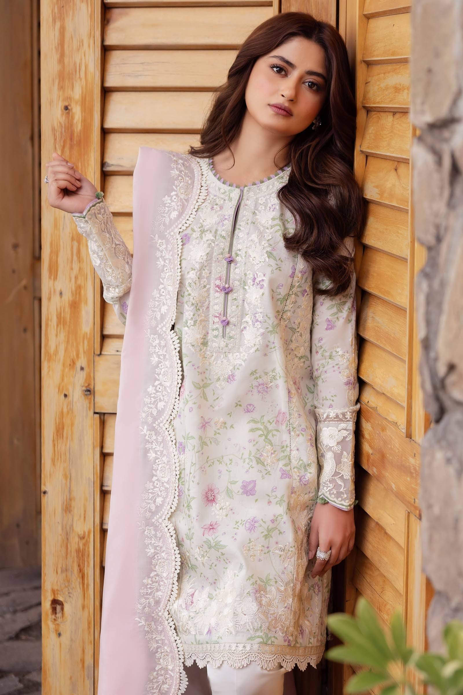 Zaha | Lawn 24 | LEYLA (ZL24-12 B) - Pakistani Designer Dress - by Zaha | Type: Luxury - 100% Original at Saira Sultan