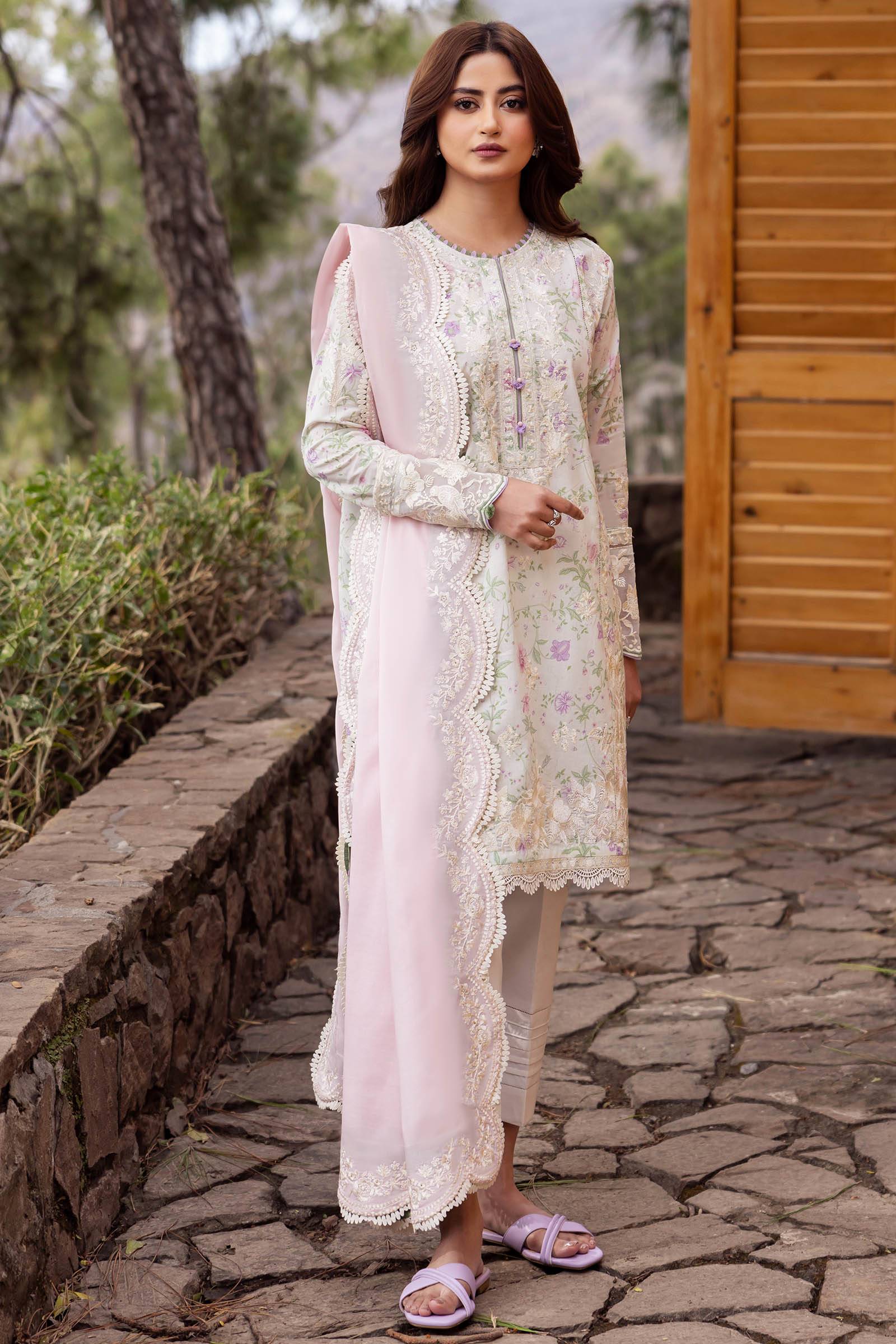 Zaha | Lawn 24 | LEYLA (ZL24-12 B) - Pakistani Designer Dress - by Zaha | Type: Luxury - 100% Original at Saira Sultan