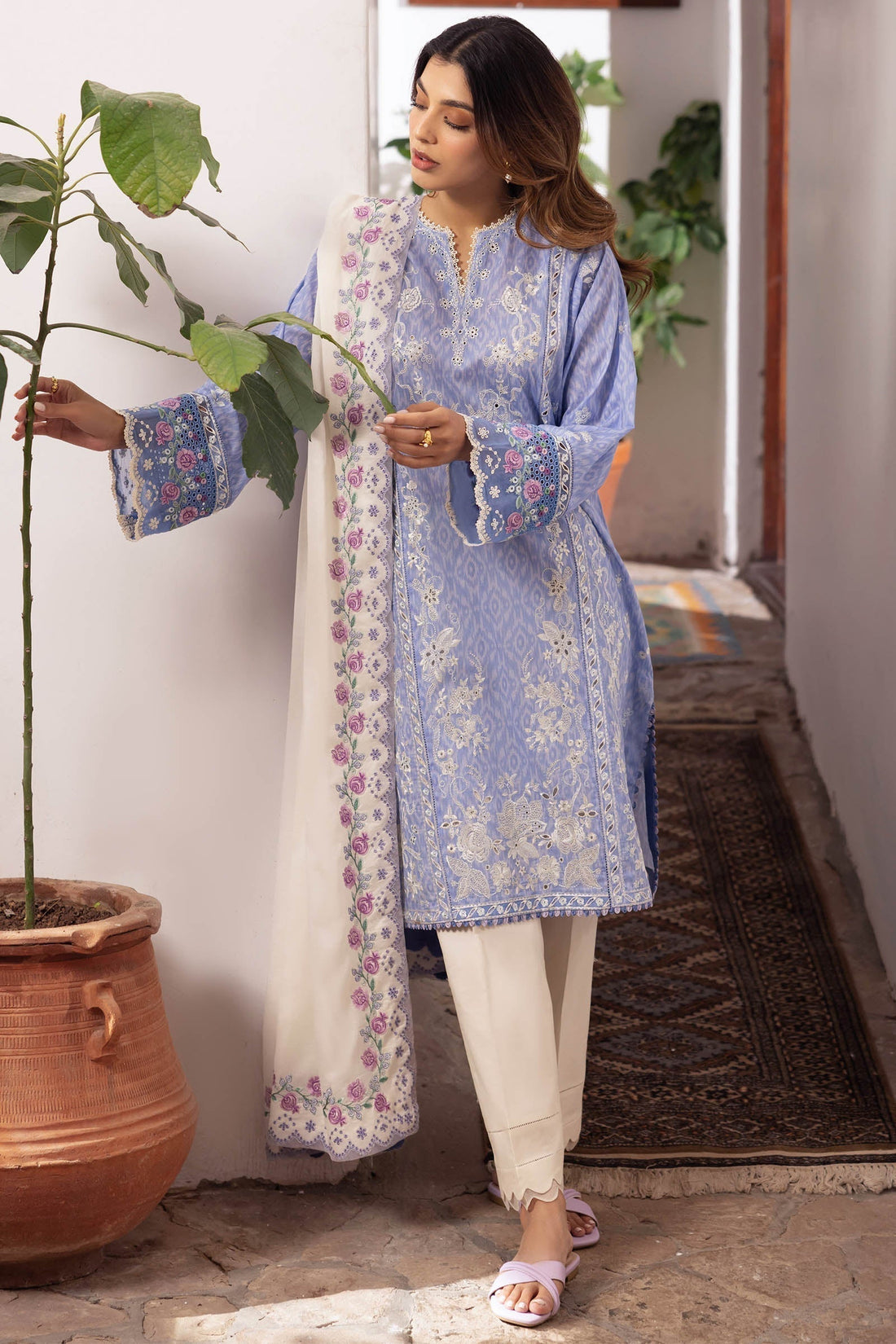 Zaha | Lawn 24 | NARINA (ZL24-15 B) -  Zaha Luxury -  Saira Sultan