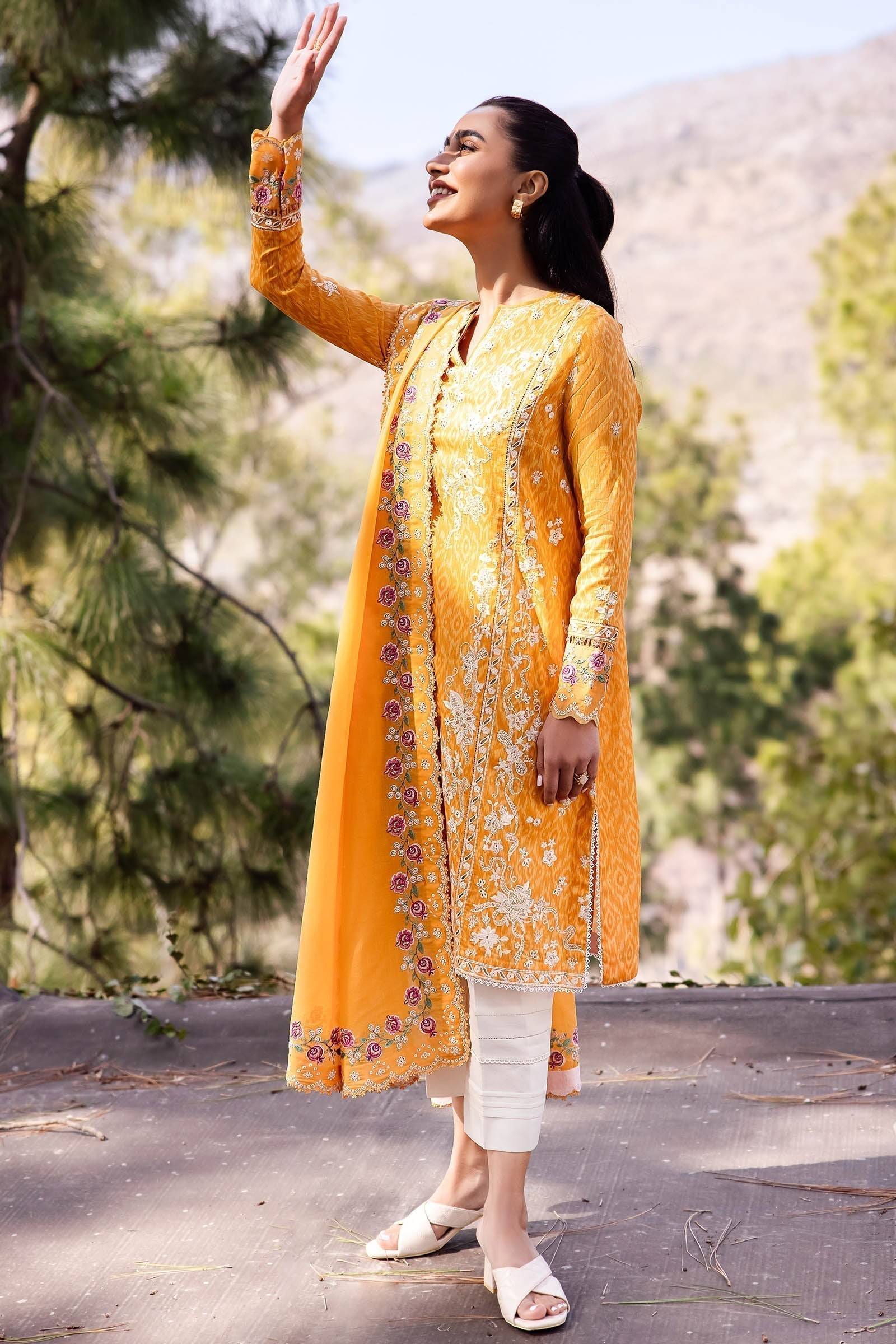 Zaha | Lawn 24 | NARINA (ZL24-15 A) - Pakistani Designer Dress - by Zaha | Type: Luxury - 100% Original at Saira Sultan