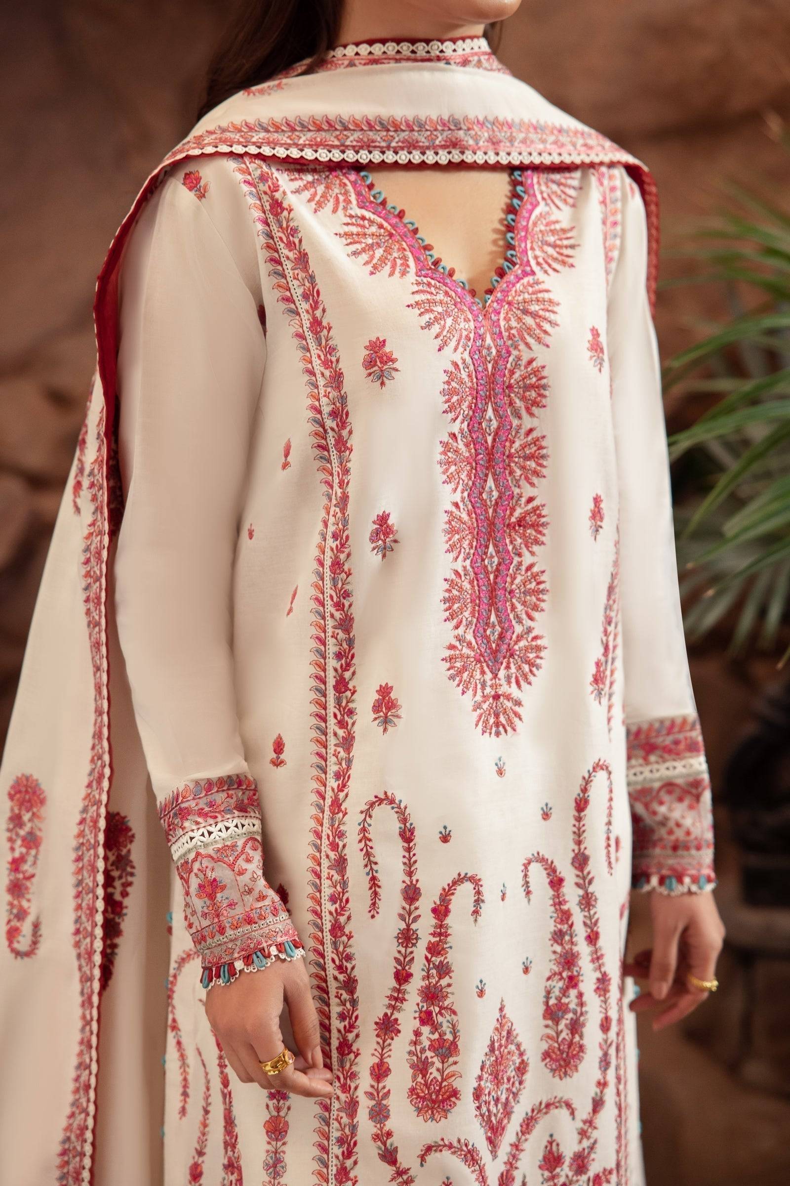 Zaha | Lawn 24 | ELANIA (ZL24-09 A) - Pakistani Designer Dress - by Zaha | Type: Luxury - 100% Original at Saira Sultan
