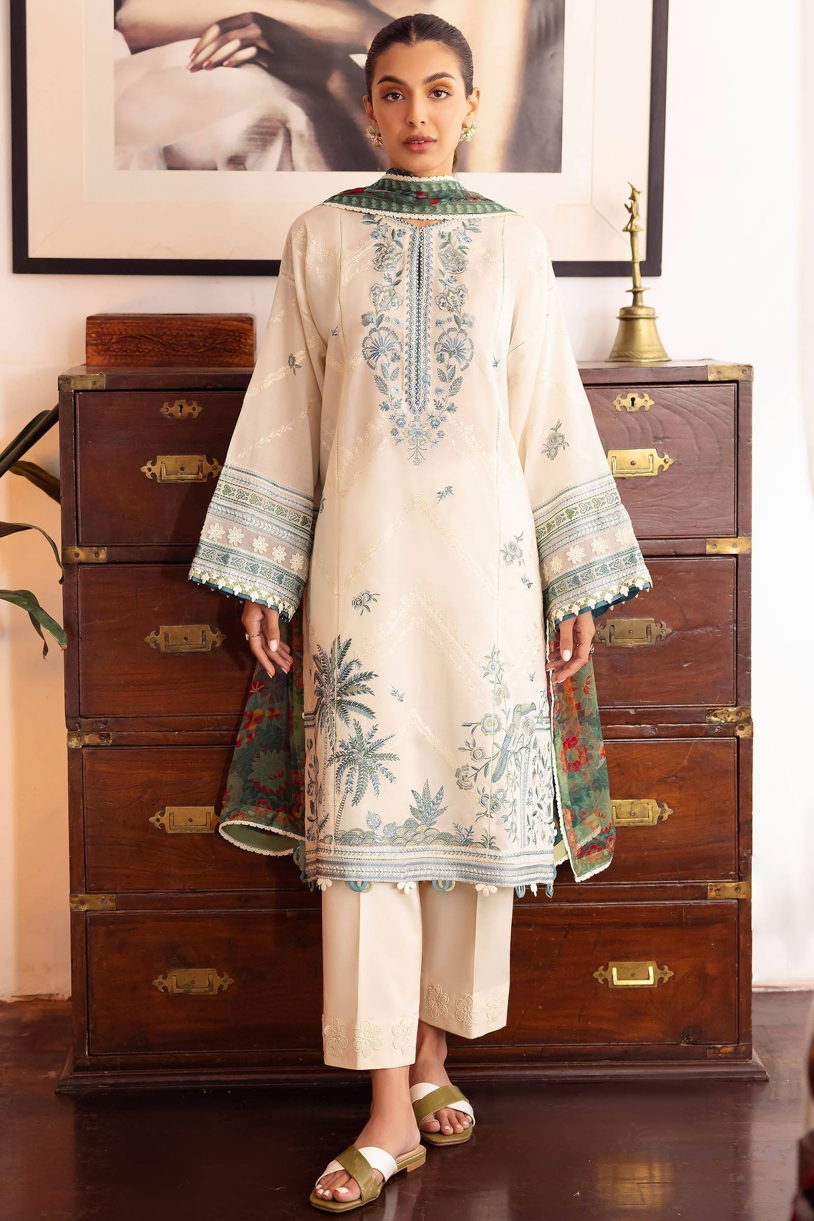 Zaha | Lawn 24 | EIRA (ZL24-05 A) - Pakistani Designer Dress - by Zaha | Type: Luxury - 100% Original at Saira Sultan