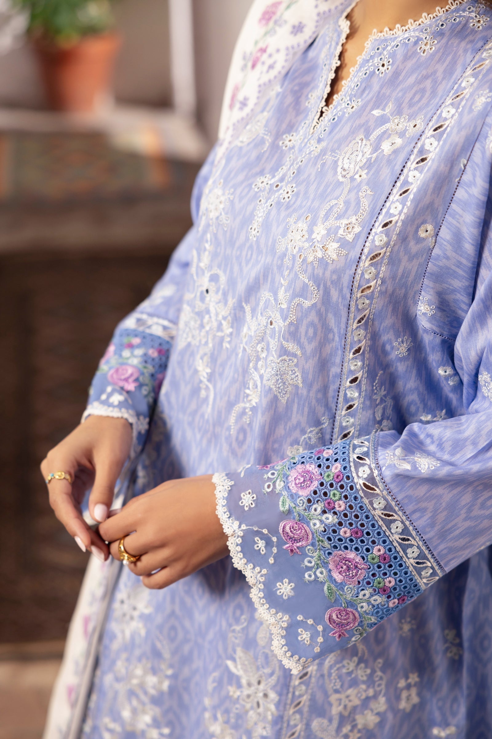 Zaha | Lawn 24 | NARINA (ZL24-15 B) -  Zaha Luxury -  Saira Sultan