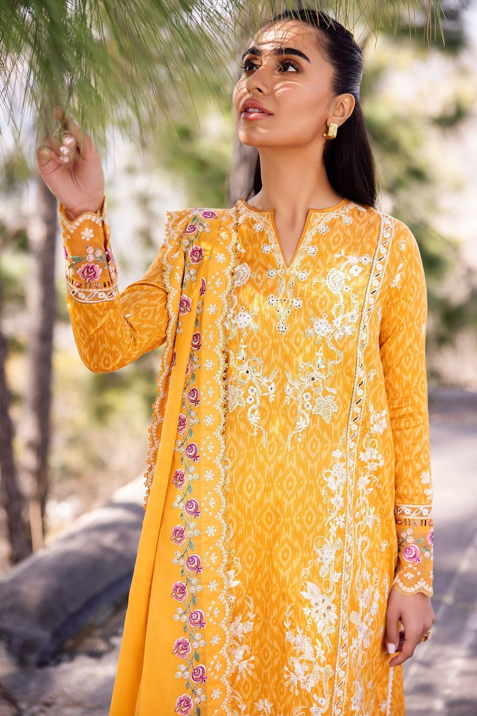 Zaha | Lawn 24 | NARINA (ZL24-15 A) - Pakistani Designer Dress - by Zaha | Type: Luxury - 100% Original at Saira Sultan