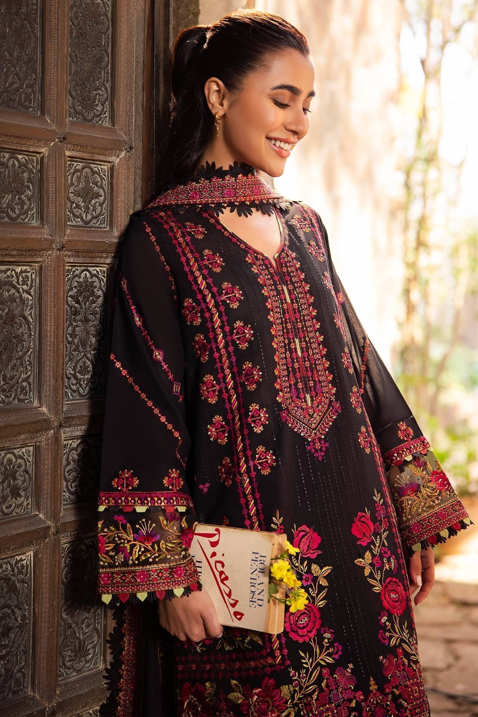 Zaha | Lawn 24 | ZEL (ZL24-08 B) - Pakistani Designer Dress - by Zaha | Type: Luxury - 100% Original at Saira Sultan