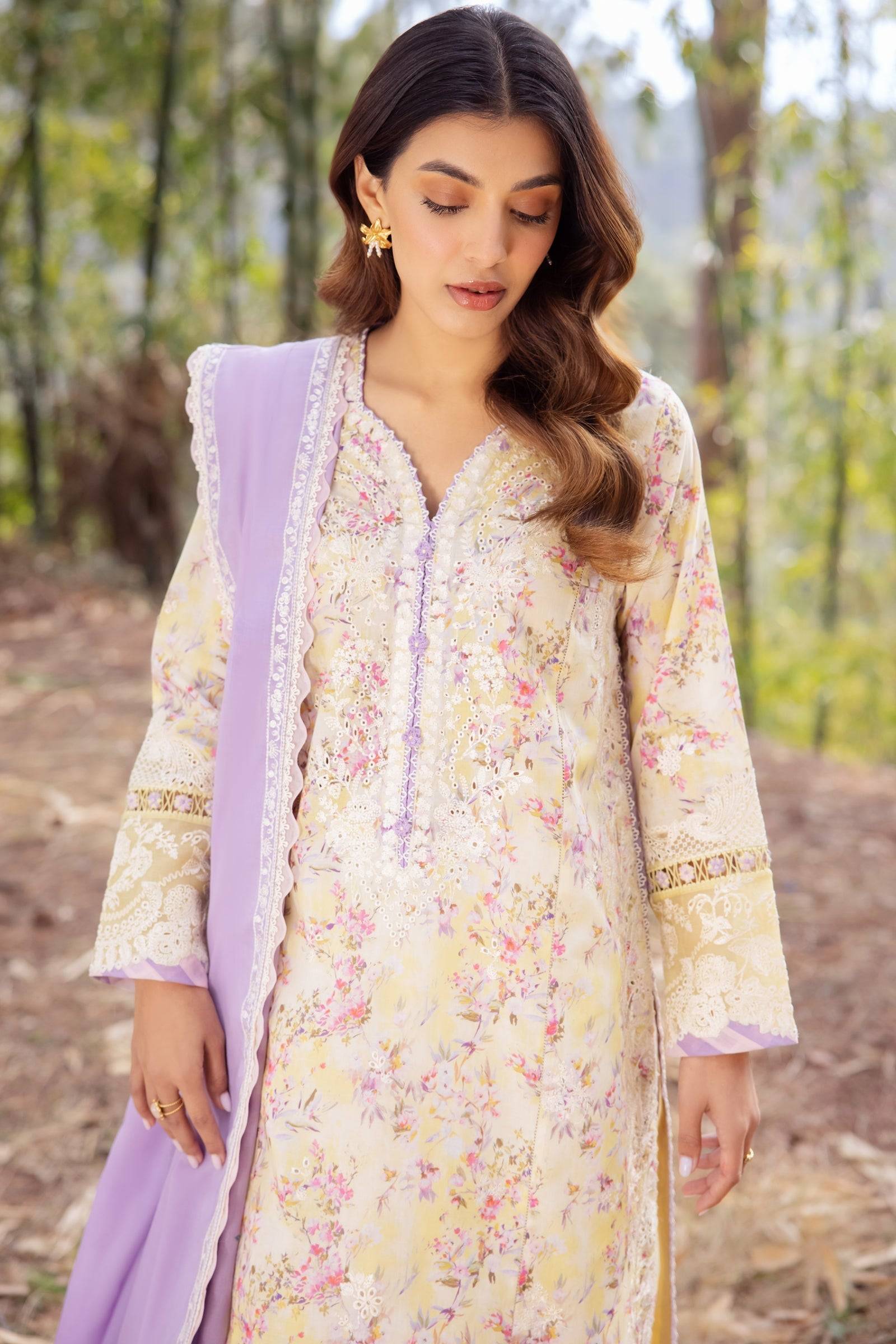 Zaha | Lawn 24 | SEZEM (ZL24-13 A) - Pakistani Designer Dress - by Zaha | Type: Luxury - 100% Original at Saira Sultan
