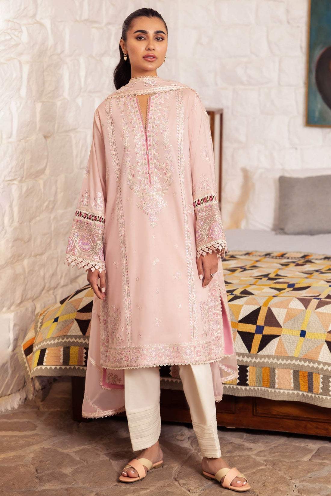 Zaha | Lawn 24 | ZENEL (ZL24-07 A) -  Zaha Luxury -  Saira Sultan