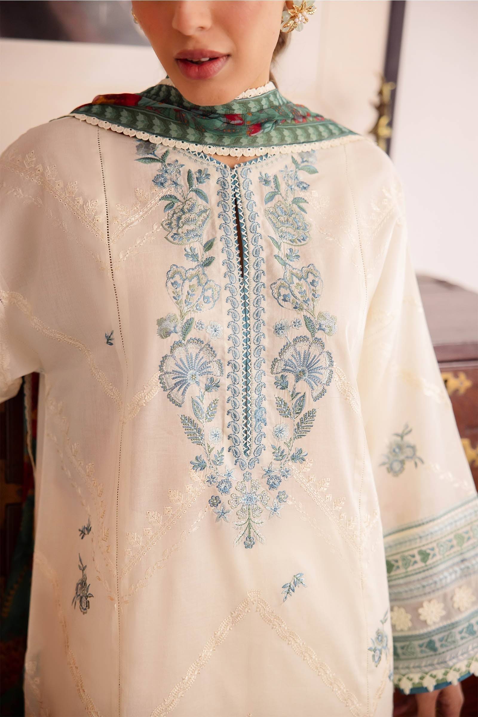 Zaha | Lawn 24 | EIRA (ZL24-05 A) - Pakistani Designer Dress - by Zaha | Type: Luxury - 100% Original at Saira Sultan