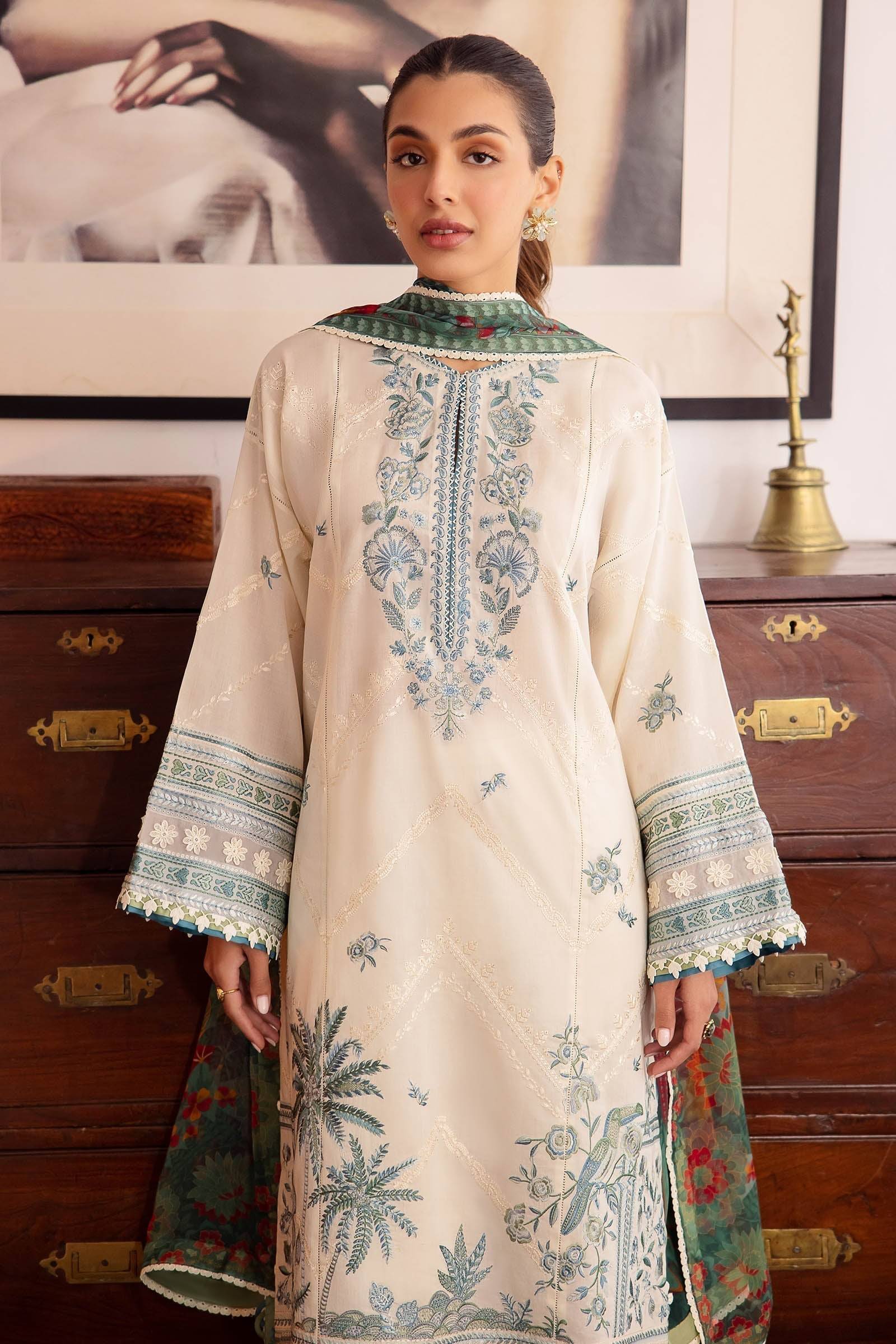 Zaha | Lawn 24 | EIRA (ZL24-05 A) - Pakistani Designer Dress - by Zaha | Type: Luxury - 100% Original at Saira Sultan