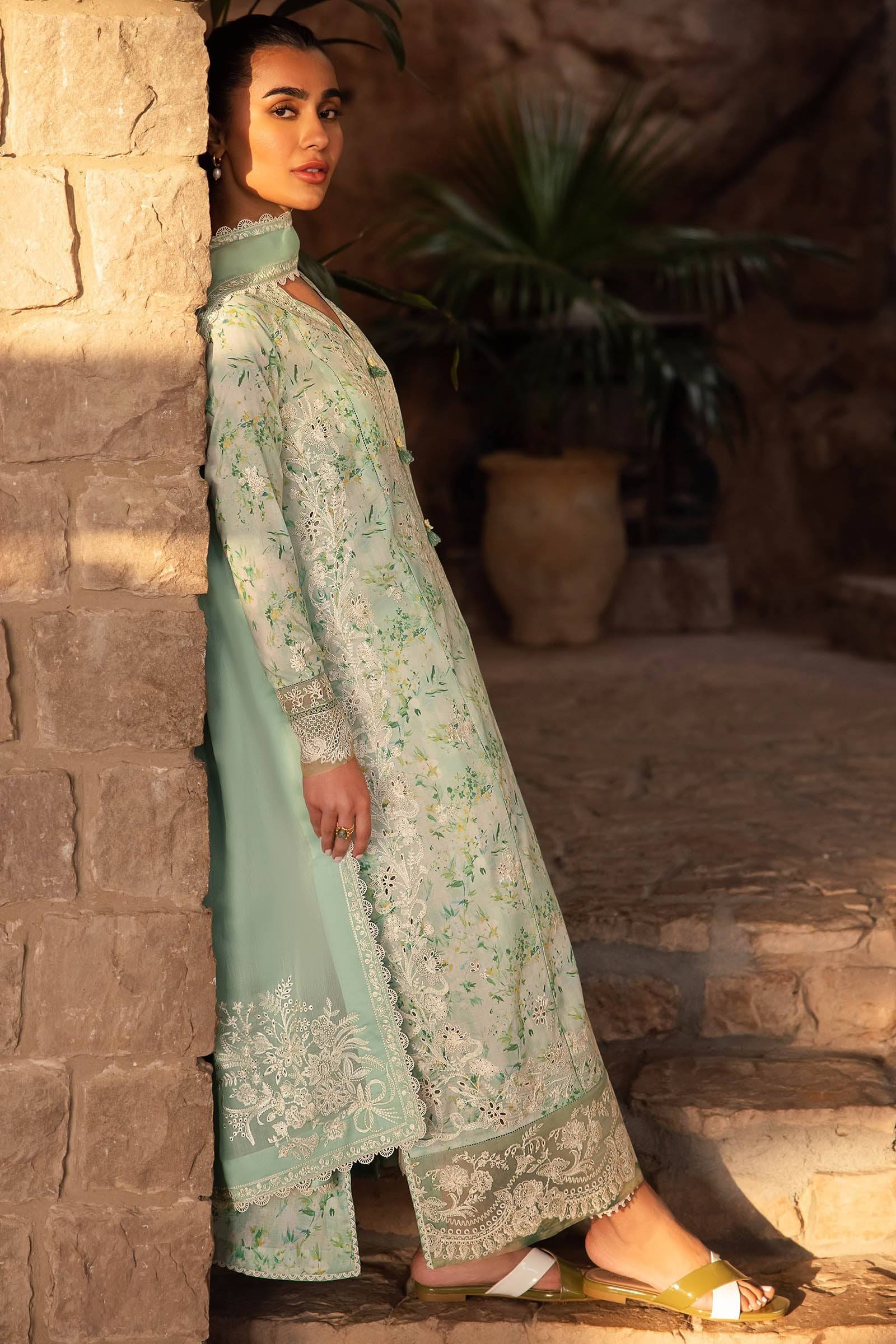 Zaha | Lawn 24 | SEZEM (ZL24-13 B) - Pakistani Designer Dress - by Zaha | Type: Luxury - 100% Original at Saira Sultan