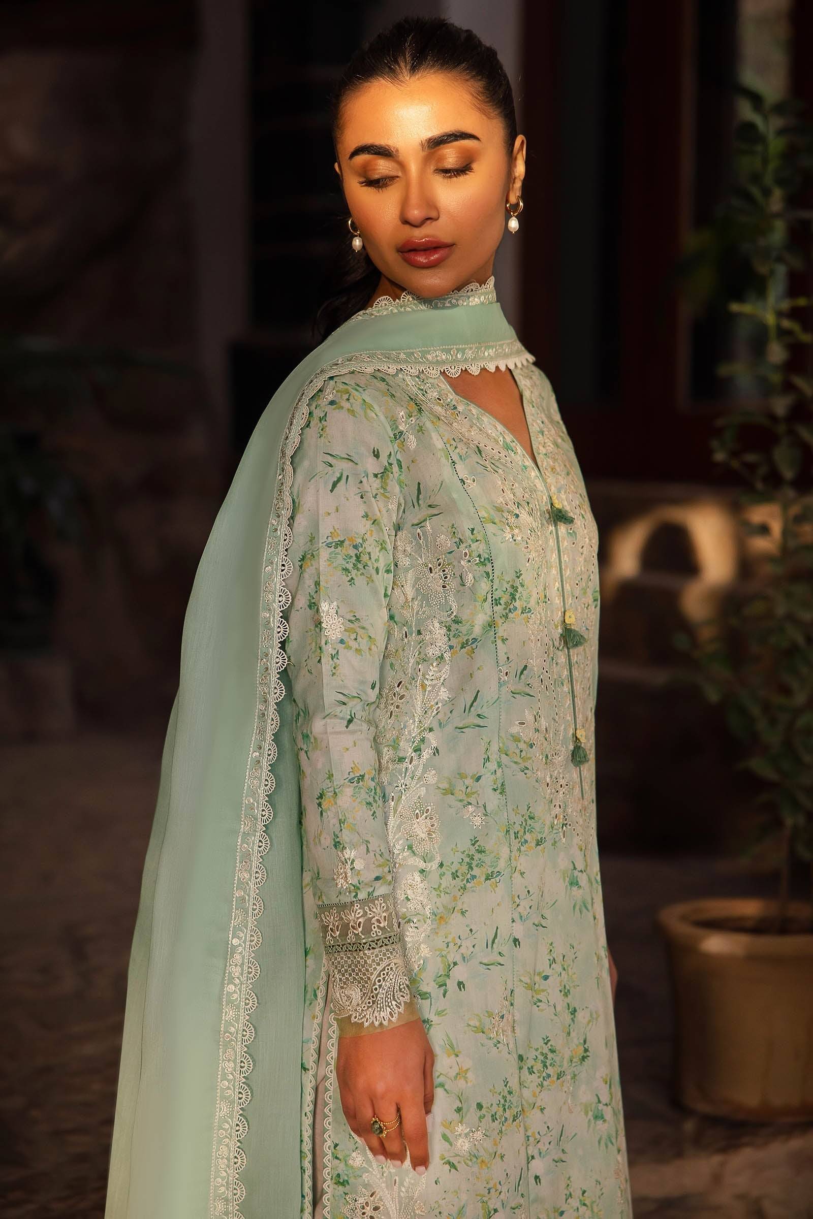 Zaha | Lawn 24 | SEZEM (ZL24-13 B) - Pakistani Designer Dress - by Zaha | Type: Luxury - 100% Original at Saira Sultan