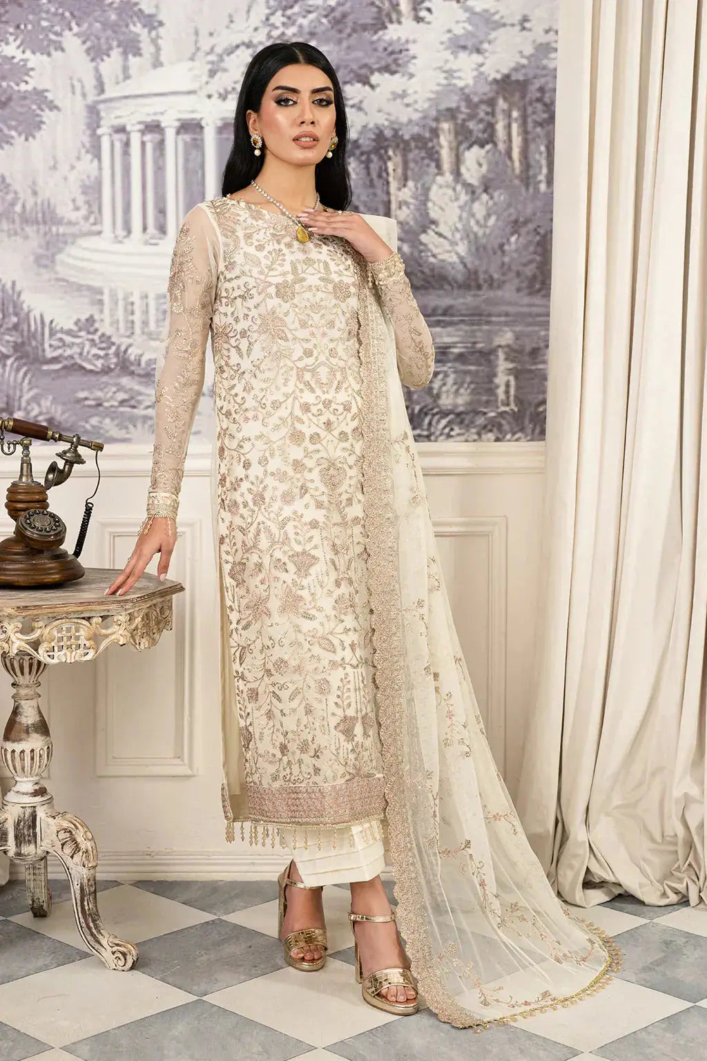 Zarif | Afsanah Formal Edit 24 | ZAF 03 NEELAM - Pakistani Designer Dress - by Zarif | Type: Formal - 100% Original at Saira Sultan