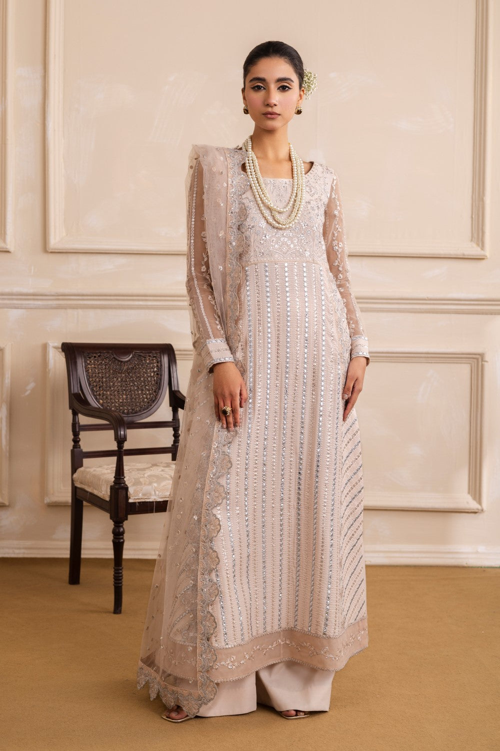 Maryum N Maria | Izara Formals | ZAYNA - MW40037 XS Off White Grip